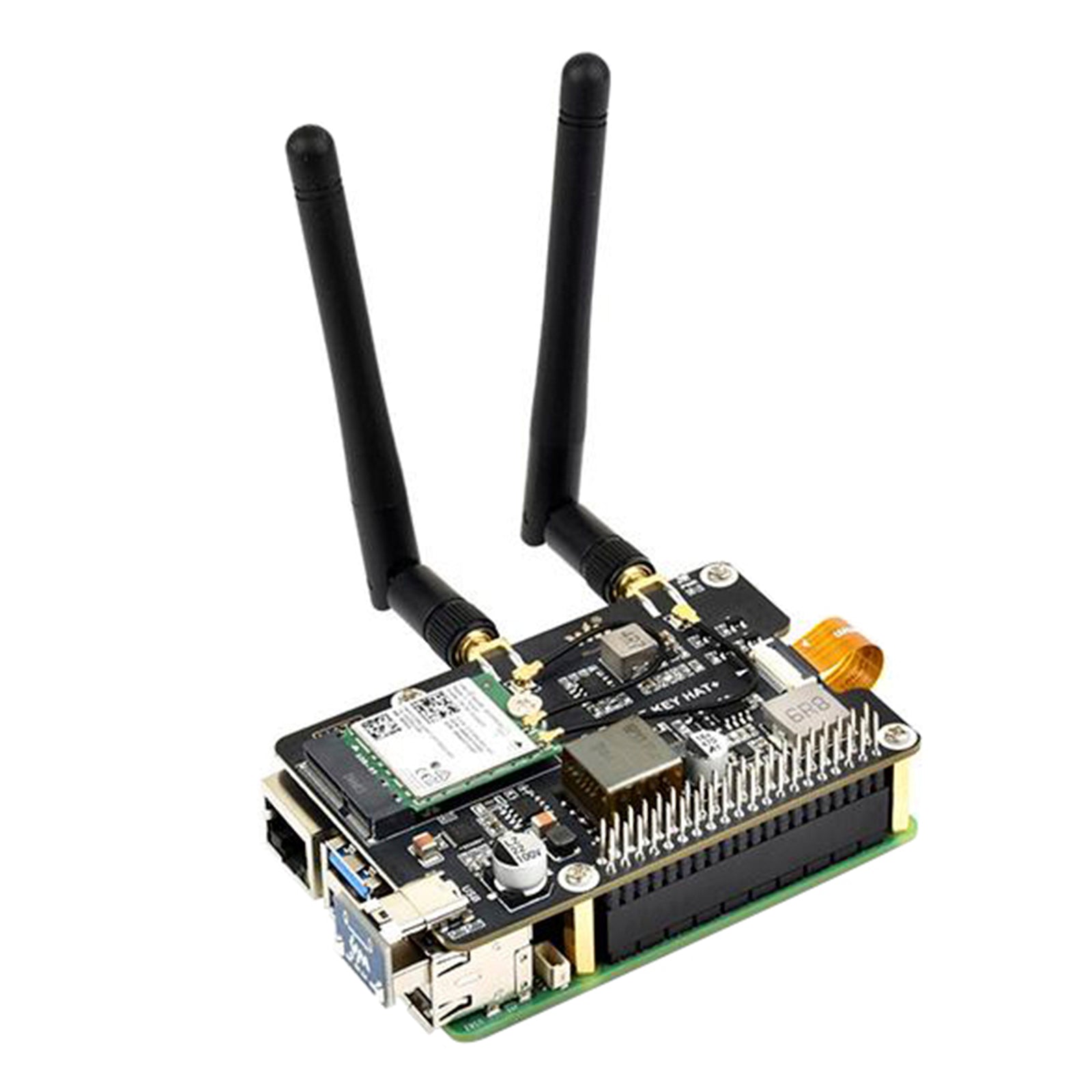 Adapterkaart d'PoE Ethernet-voeding voor Raspberry Pi 5 PCIe naar M.2 E-sleutel