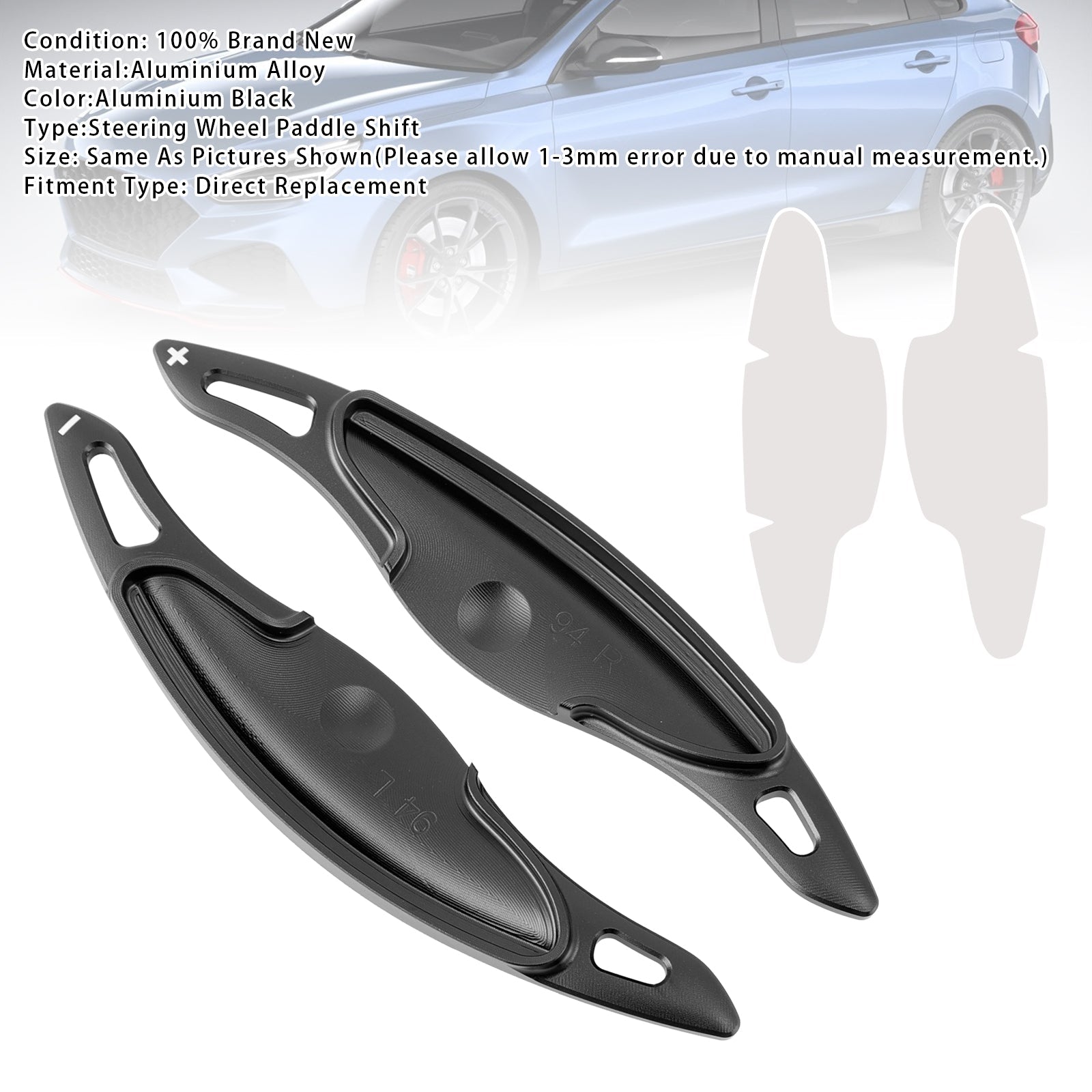 Extension de palettes de changement de vitesse au volant pour Hyundai Elantra i30 en aluminium