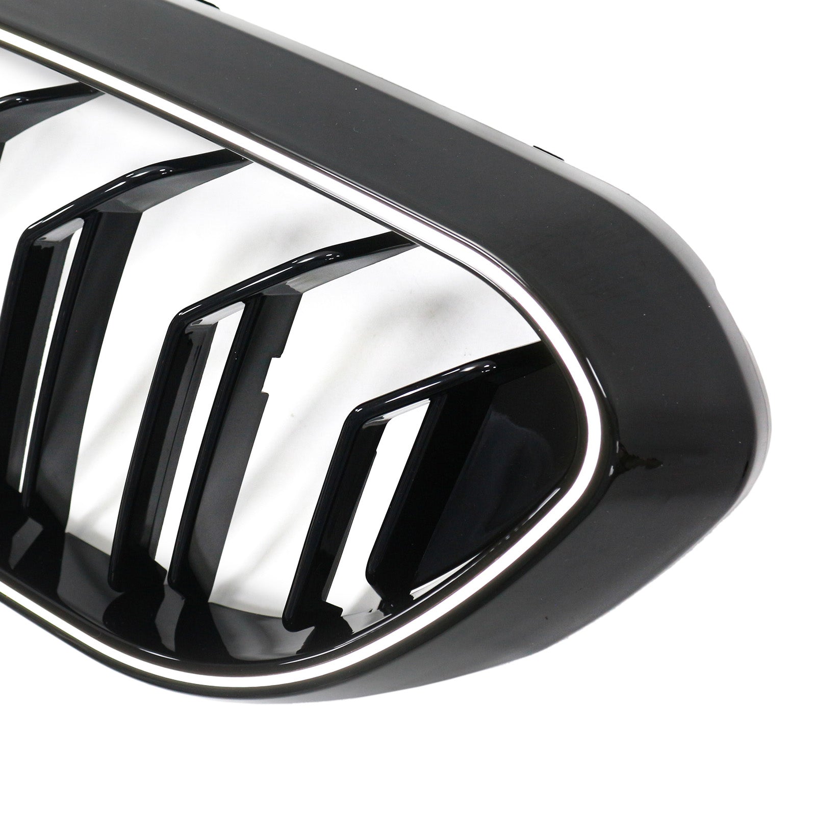 Calandre avant à double lamelles pour BMW Série 5 G30 G31 2017-2020, noir brillant