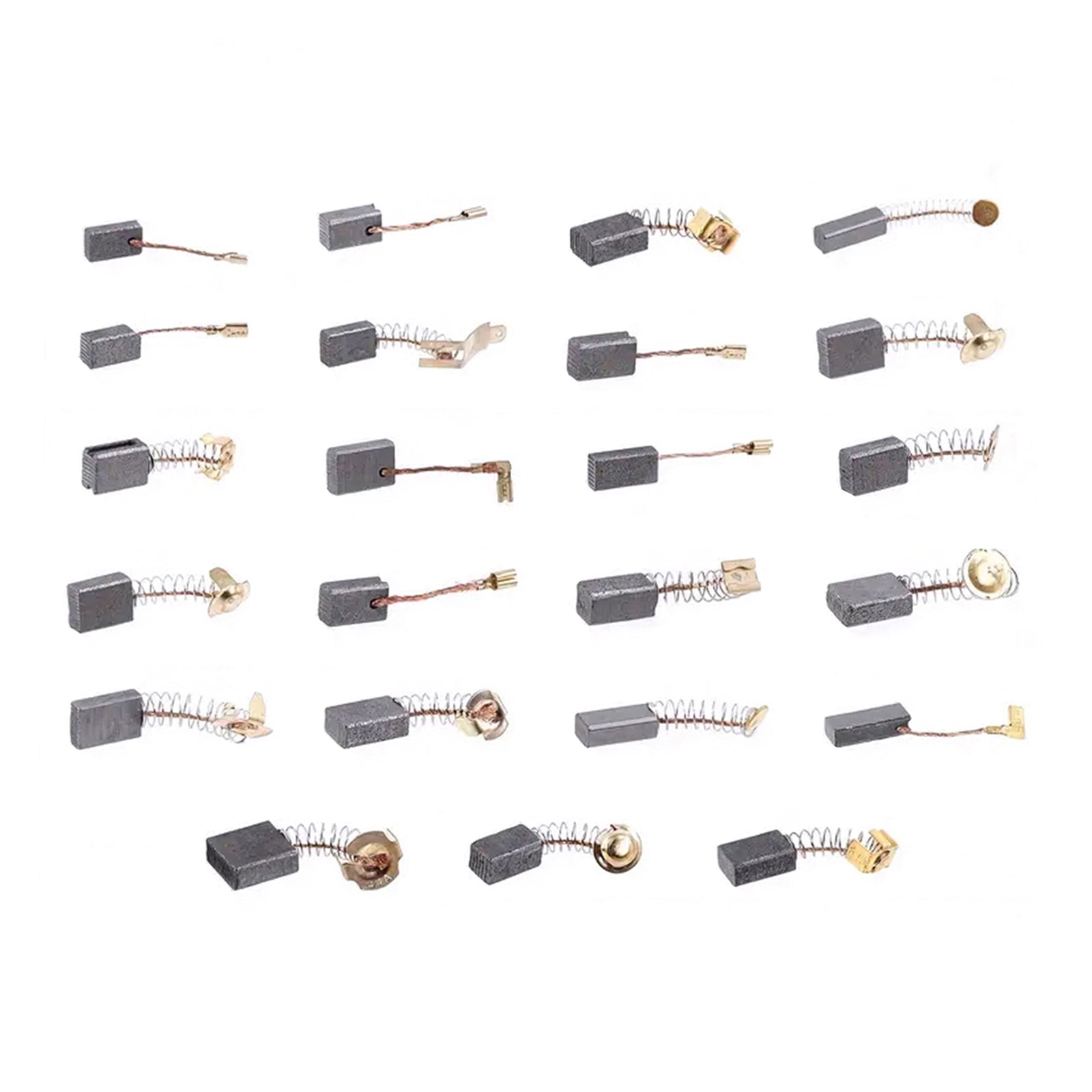 Lot de 46 balais de charbon pour moteur électrique, 23 tailles, pièce de rechange pour réparation d'outils électriques