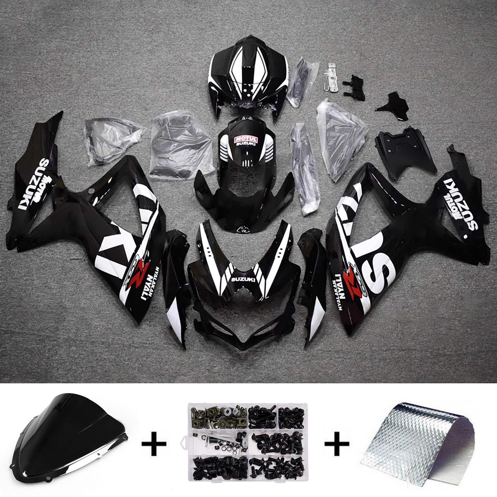 Kit de carénage injecté en plastique ABS pour Suzuki GSXR 600/750 2008-2010 K8