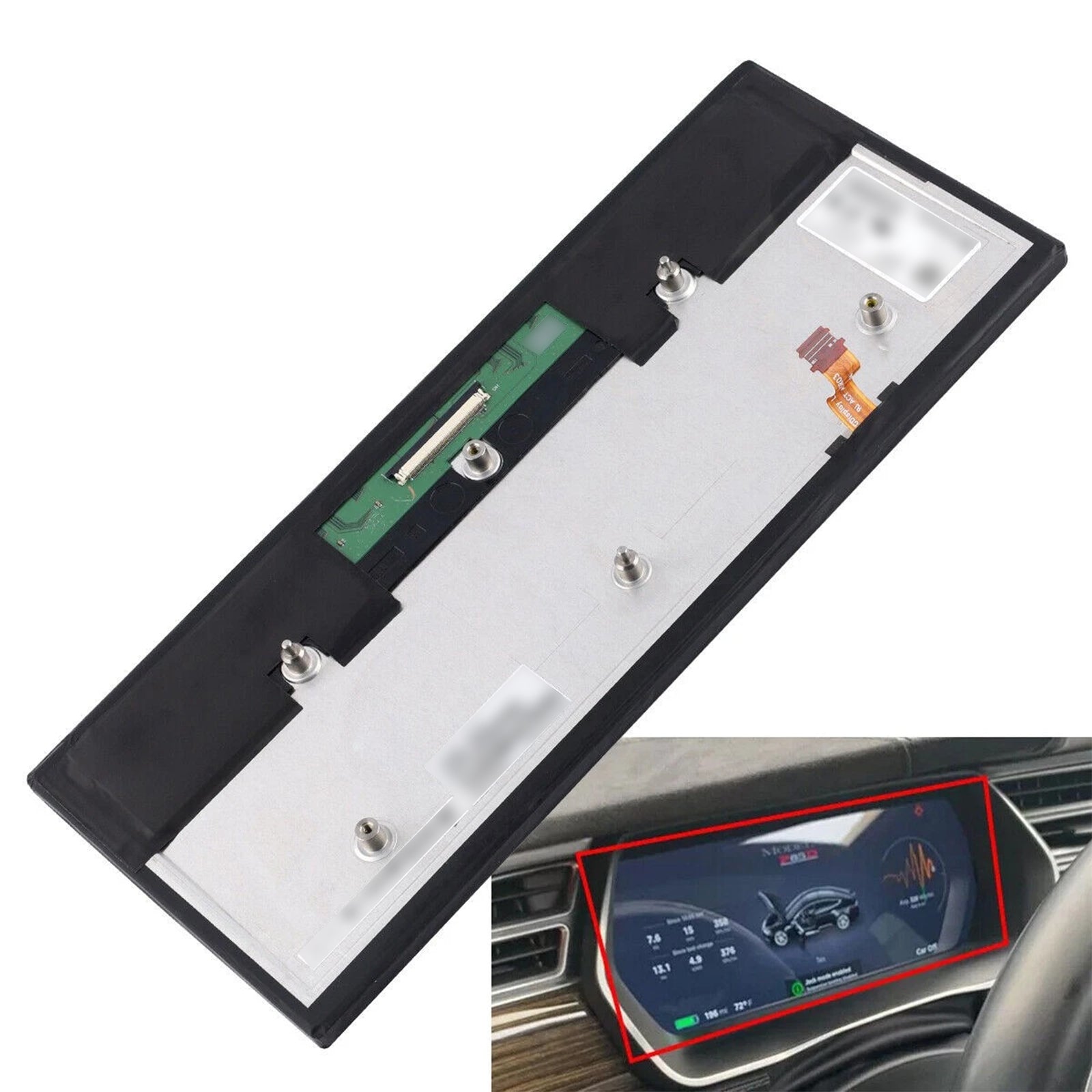 LA123WF1-mittariston näyttö, 12,3 tuuman LCD-moduuli, osanumero 1004788, Tesla Model X:lle (2015-2021)