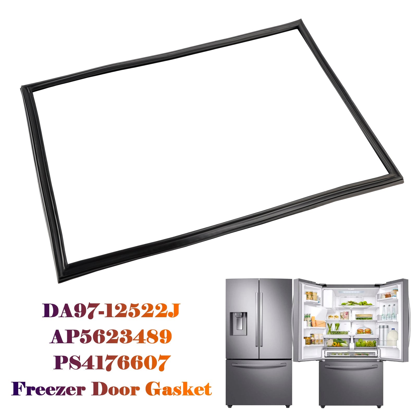 Junta de la puerta del refrigerador-congelador Maytag W10436252 W10131754 W10164041