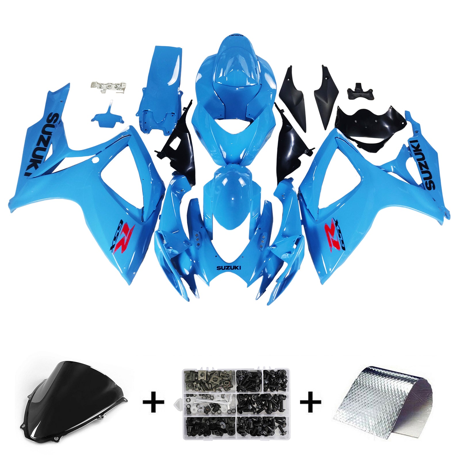 2006-2007 Suzuki GSXR 600/750 K6 Kit de carénage d'injection Bodywork Abs en plastique