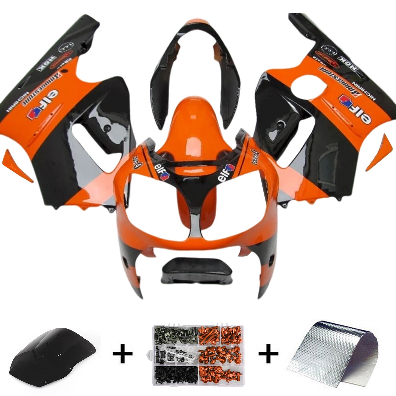 2000-2001 Kawasaki ZX12R injectiekuipset ABS kunststof carrosserie