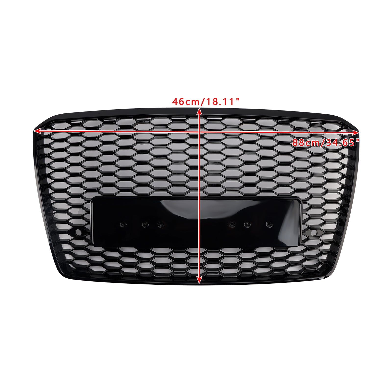RS8 Style Front Bumper Grille Honeycomb Grill Pour Audi A8 S8 2015-2017 Black
