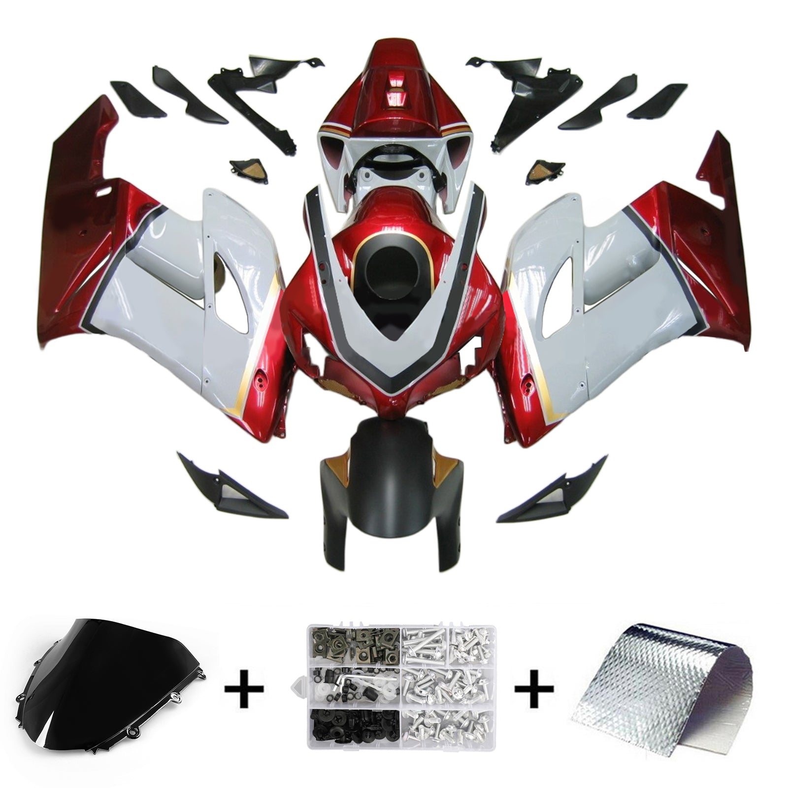 Kit de carénage par injection, carrosserie en plastique ABS pour Honda CBR1000RR 2004-2005