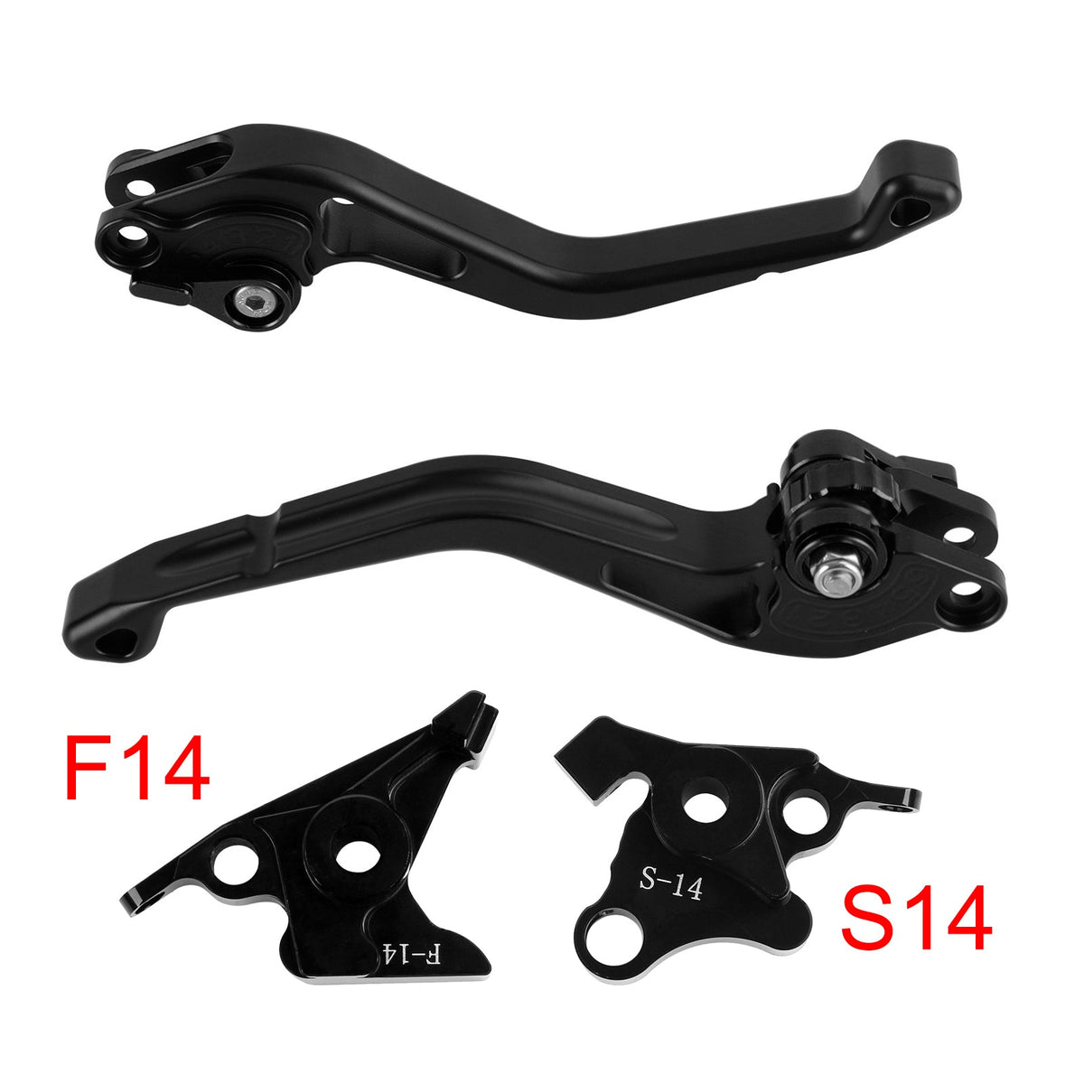 Nouveau levier de frein et d'embrayage court compatible avec Suzuki GSF650 GSXR1300 DL1000 Noir