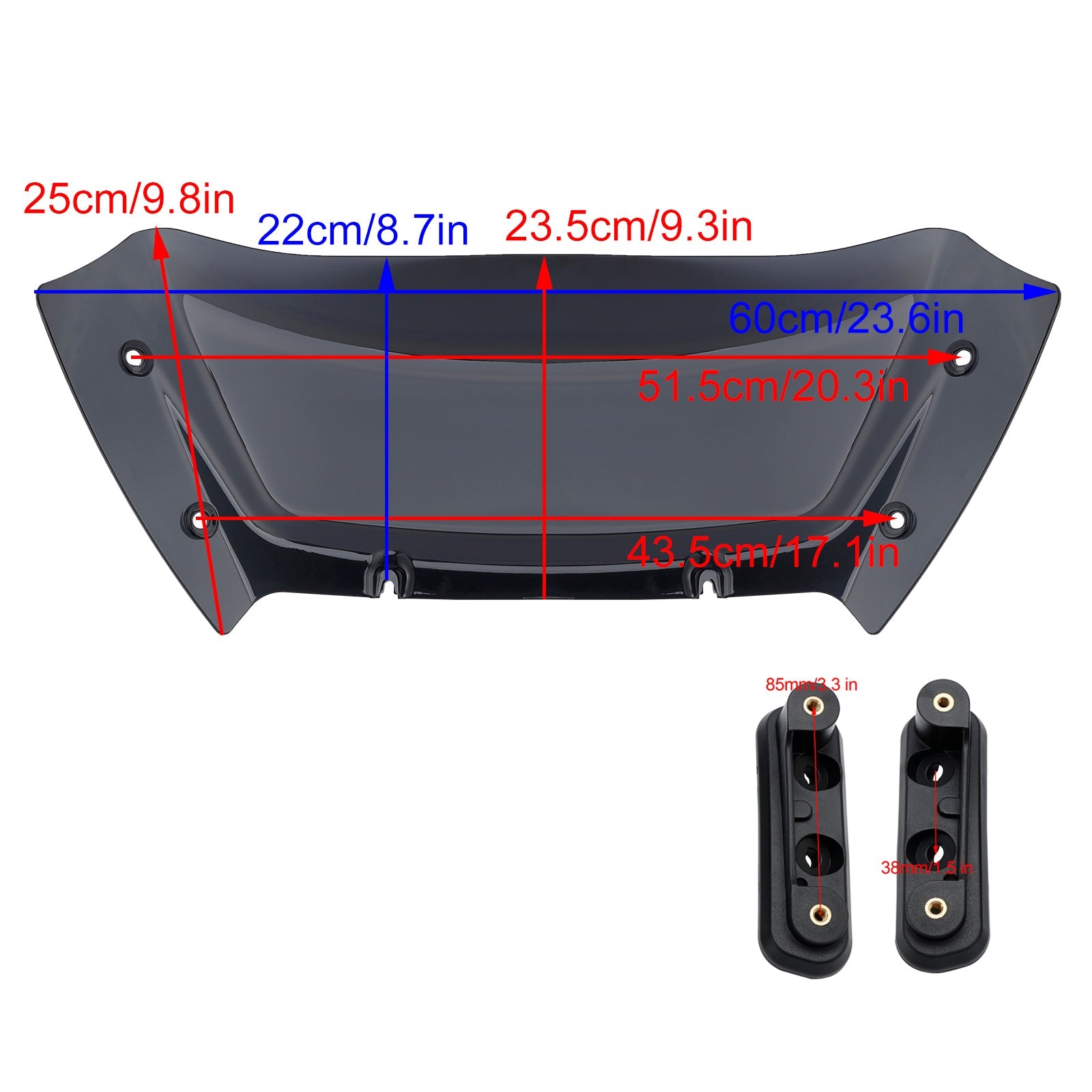 Parabrisas 9"" con soporte para Touring Street Glide CVO 117 121 2023-2024