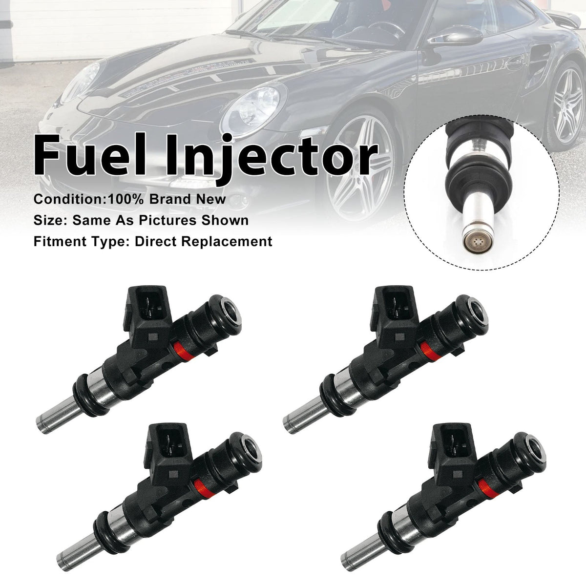 4 injecteurs de carburant pour Porsche 911 997 3.6 GT2 RS 2010-2011 0280158123