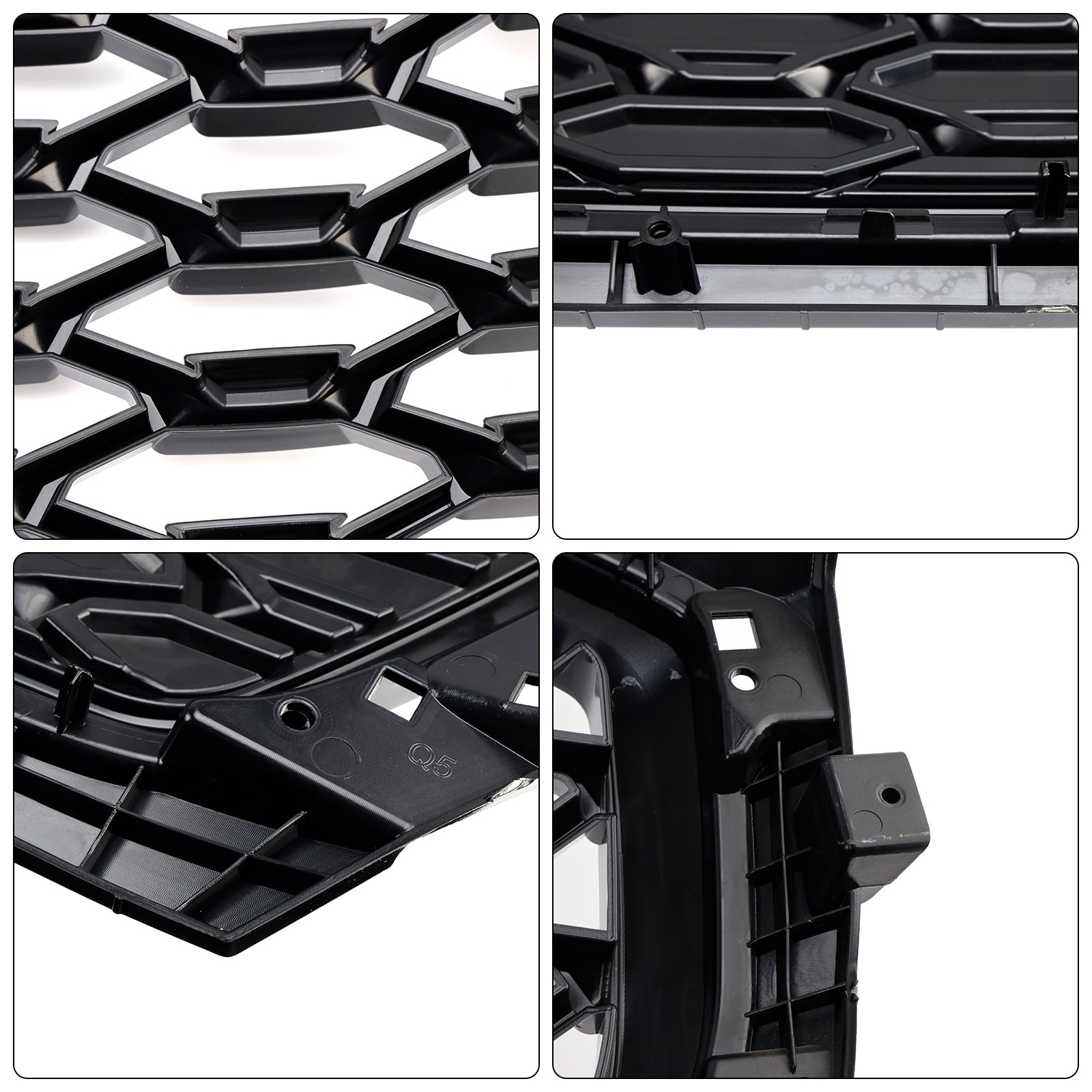 RSQ5 Style Front Honeycomb Mesh Grill Grille Pour Audi Q5 SQ5 2021-2025