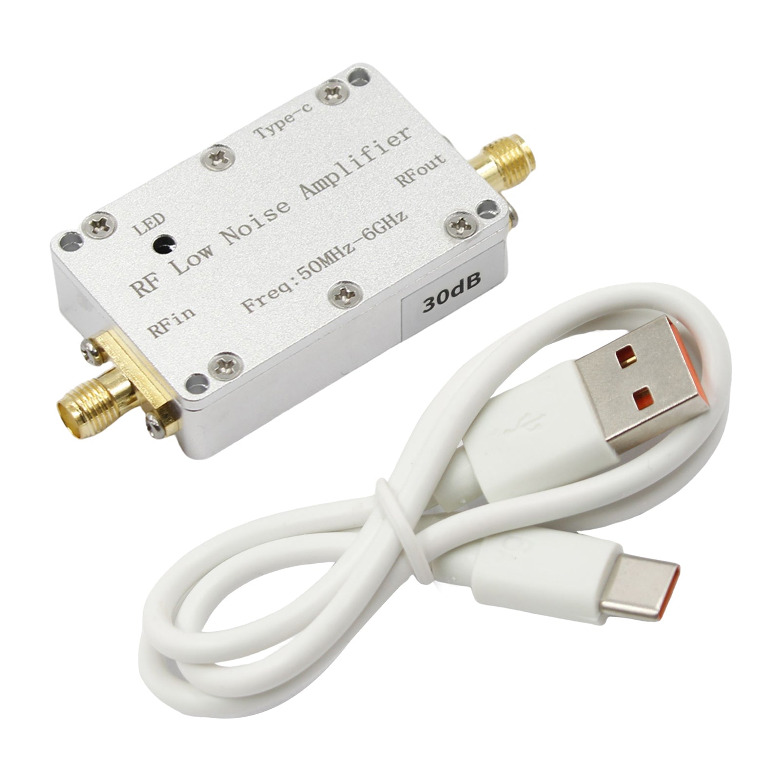 Radiotaajuusvahvistin 50 M-6 GHz 20 dB 30 dB LNA ennen korkean kohinan signaalia