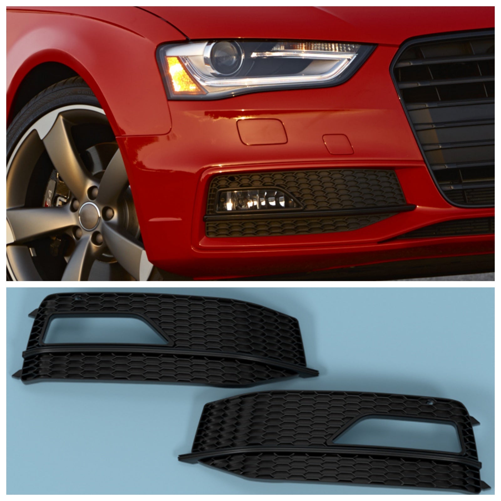 A4 S-line S4 2013-2015 Audi Bumper Bumper Light Couvercle de lampe de rechange Grille Générique
