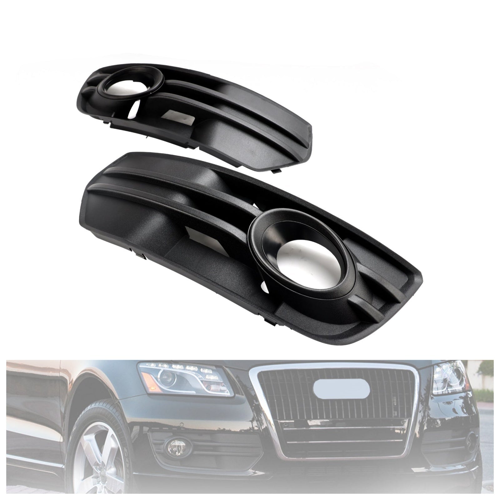 Audi Q5 2009-2012 2 delen voorste bumper grill mist lichtlampdeksel