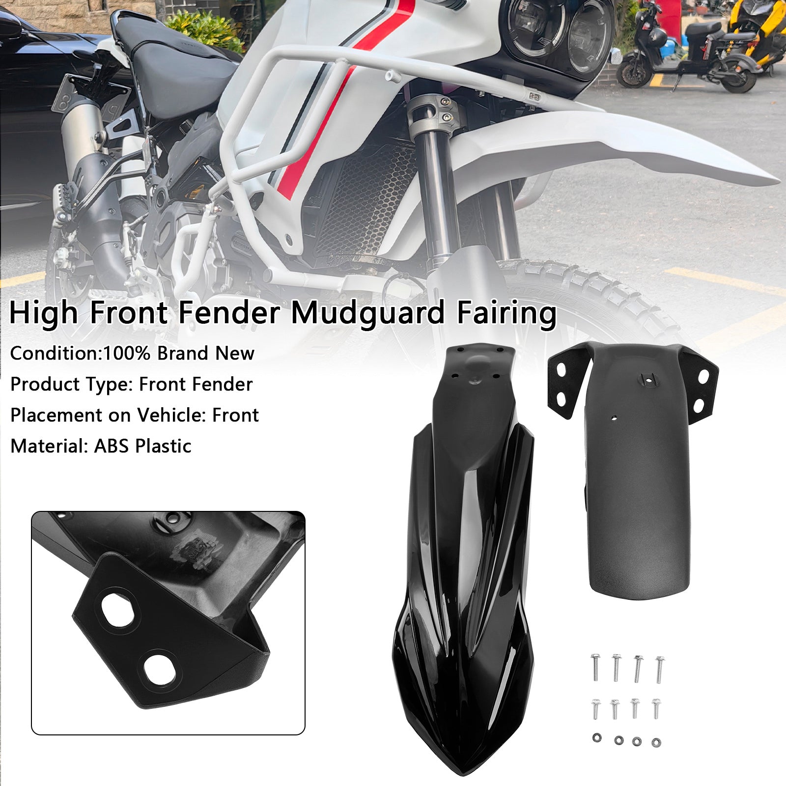 Garde-boue avant haut pour Yamaha Tenere 700 2019-2026 Black