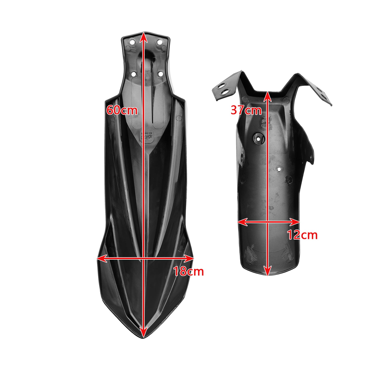 Garde-boue avant haut pour Yamaha Tenere 700 2019-2026 Black