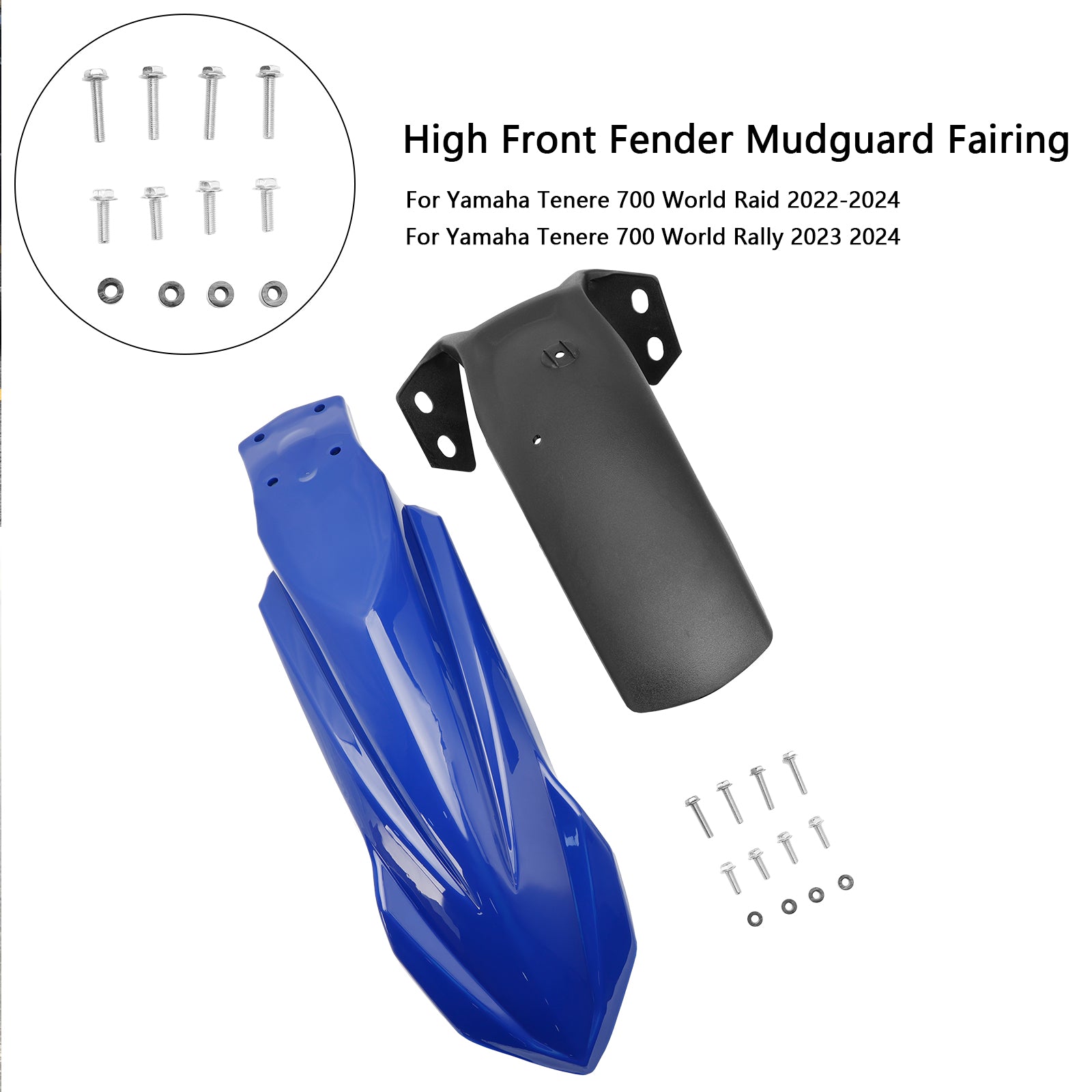 Garde-boue avant haut pour Yamaha Tenere 700 2019-2026 Blue