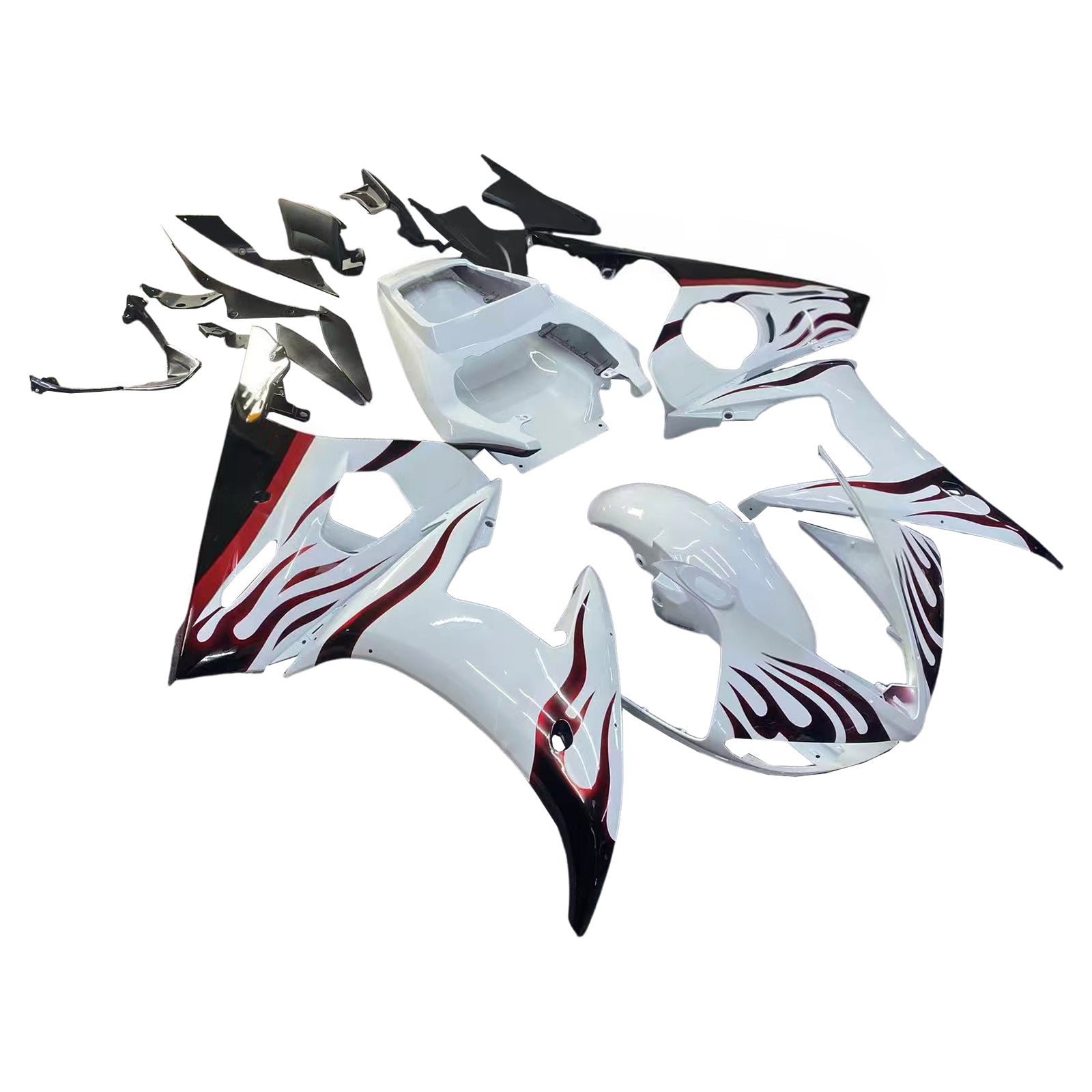 Kit de carénage par injection, carrosserie en plastique ABS, compatible avec Yamaha YZF 600 R6 2005