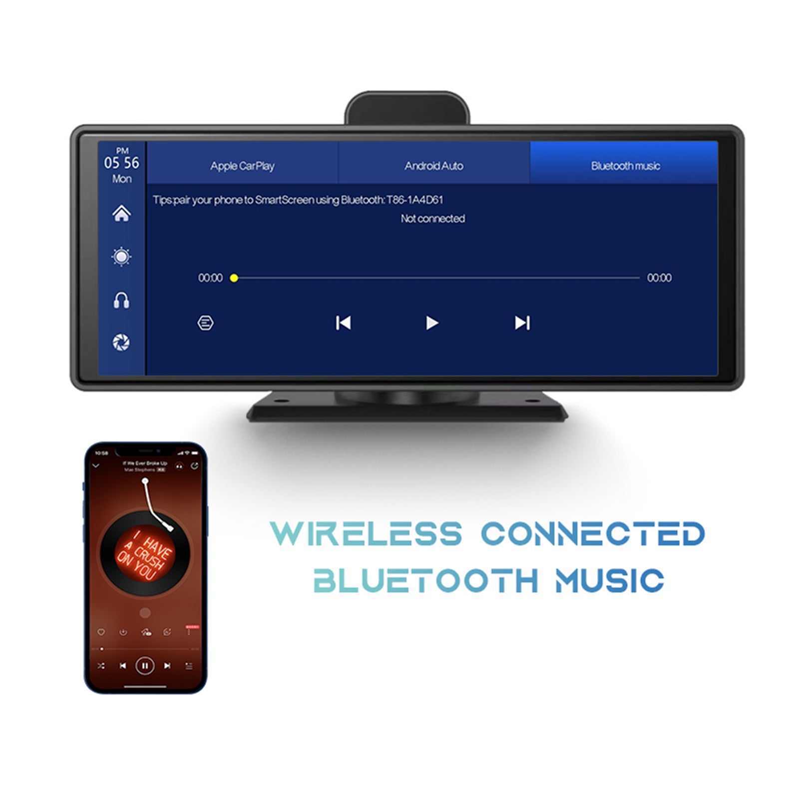 Formato NTSC DVR con pantalla inteligente de 10,26 pulgadas para autobús y camión RV + cámara de visión trasera