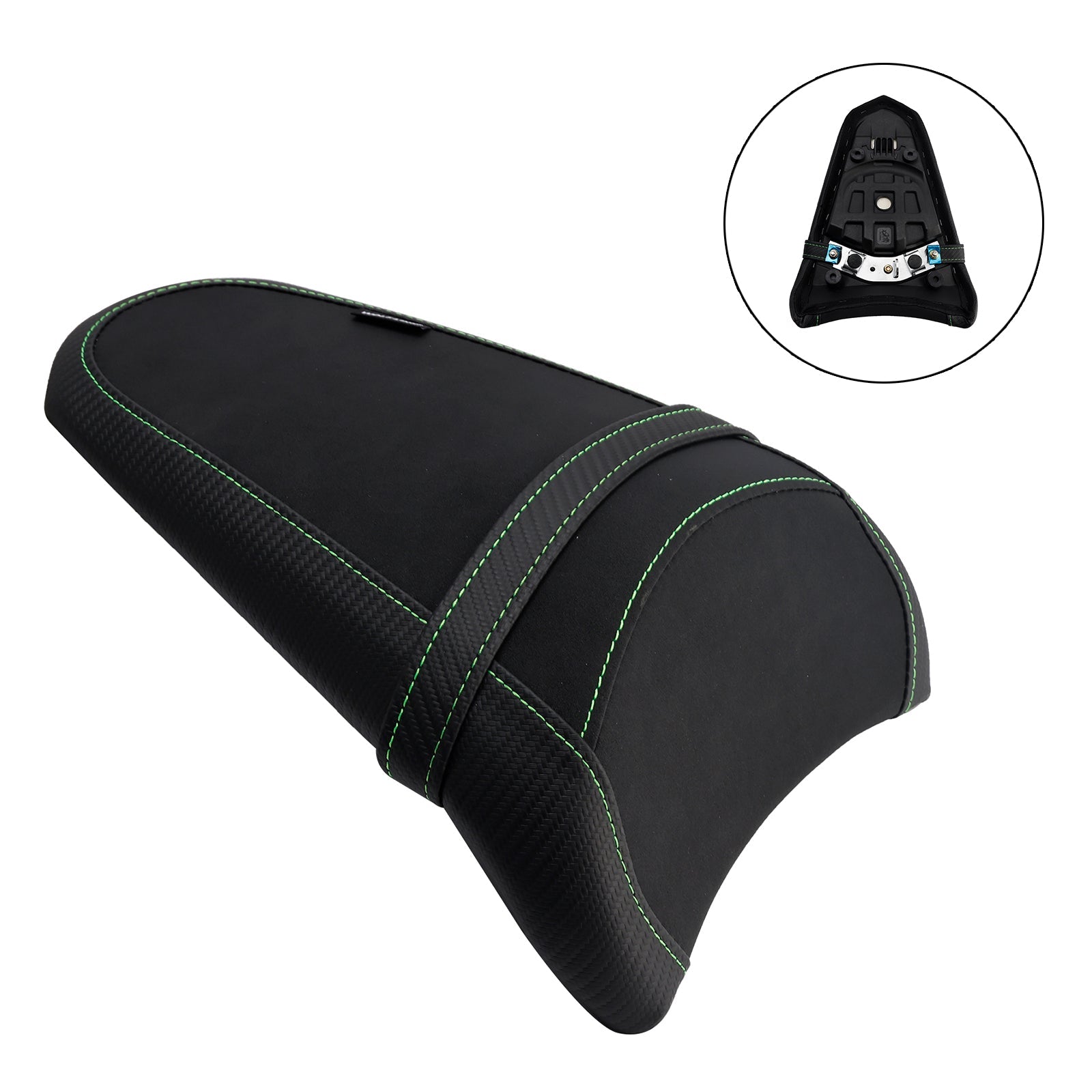 Coussin de selle passager arrière plat en polyuréthane pour Kawasaki Ninja Z650 (2017-2025).