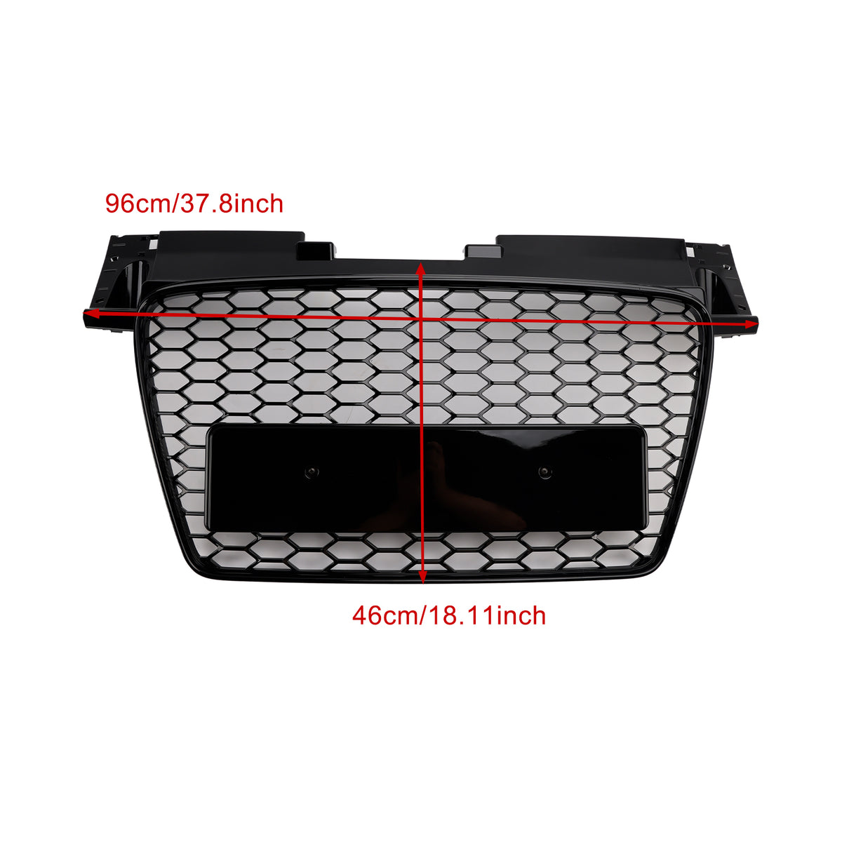 RS Style Front Honeycomb Grill Grille Pour Audi TT TTS 2006-2014 Gloss Black