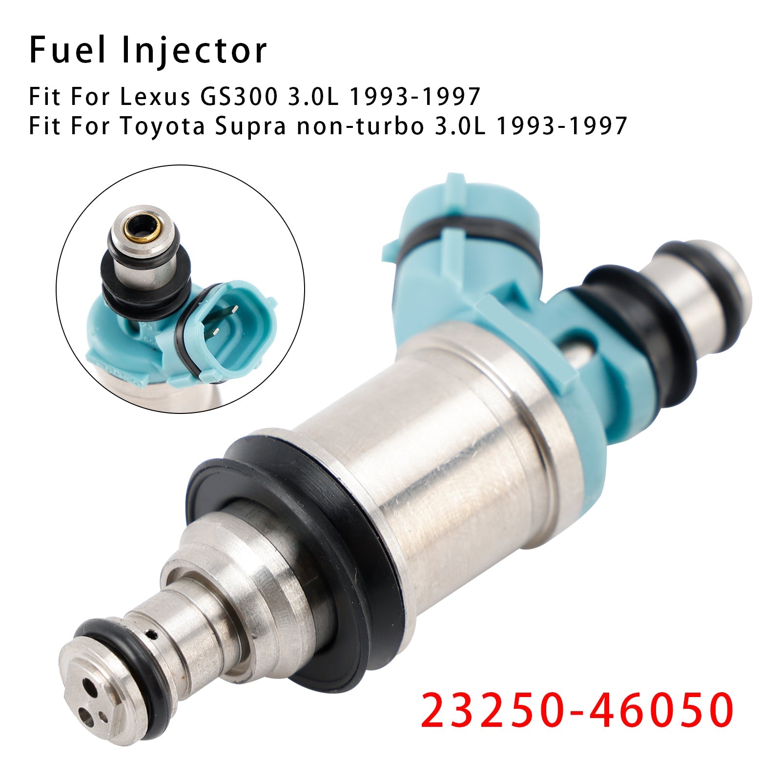 1 inyector de combustible para Lexus GS300 Toyota Supra no turbo 3.0L 93-97 23250-46050