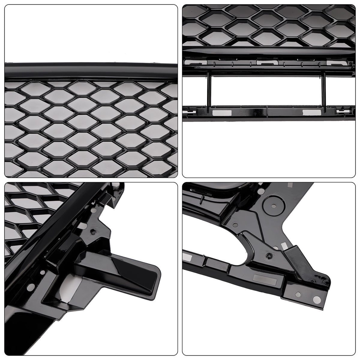 Griglia per paraurti anteriore a nido d'ape nera lucida per Audi Q5 2013-2017