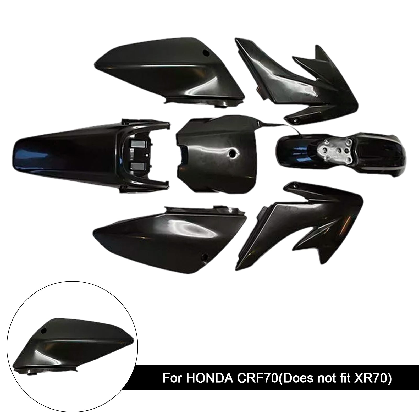 Kit carrosserie plastique et carénage garde-boue pour moto tout-terrain HONDA CRF70