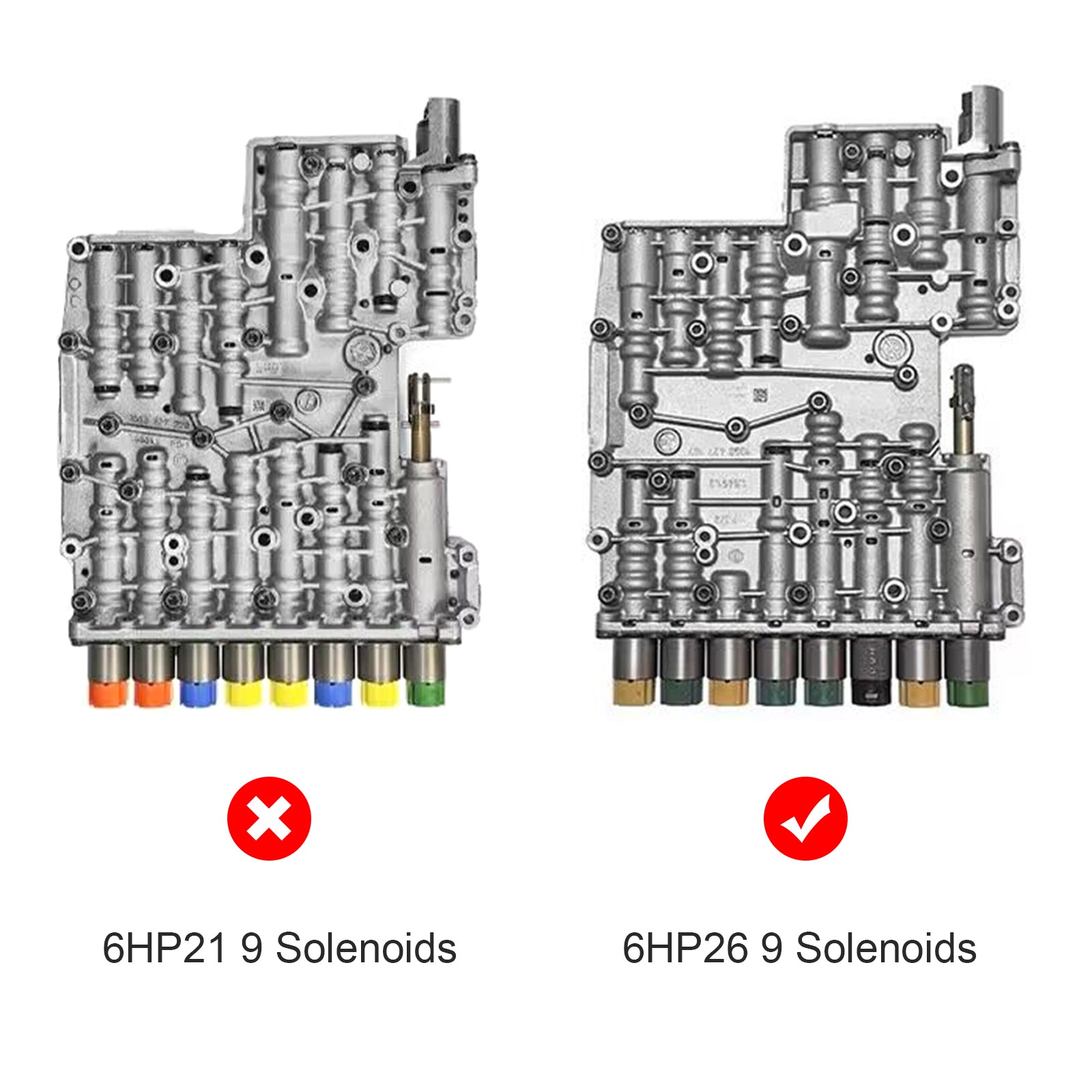 Korpus zaworu 6HP26 dla Jaguar XJ Series 2002-2009 2.7L 3.5L 4.2L - Regenerowany - 9 zaworów elektromagnetycznych