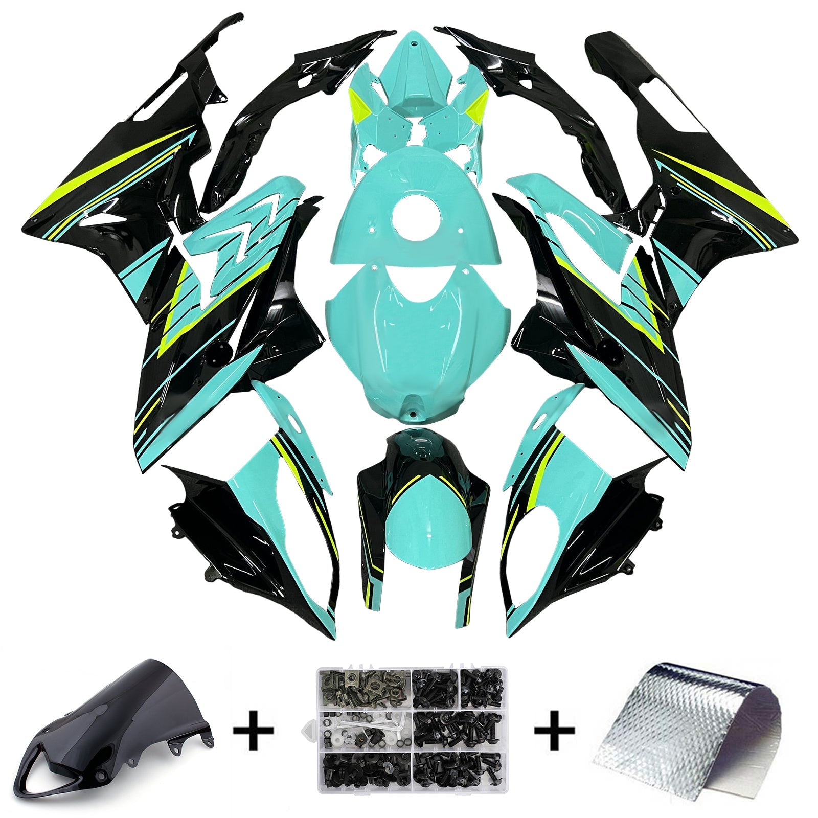 Kit de carénage d'injection pour BMW S1000RR 2009-2014 Carrosserie Plastique ABS