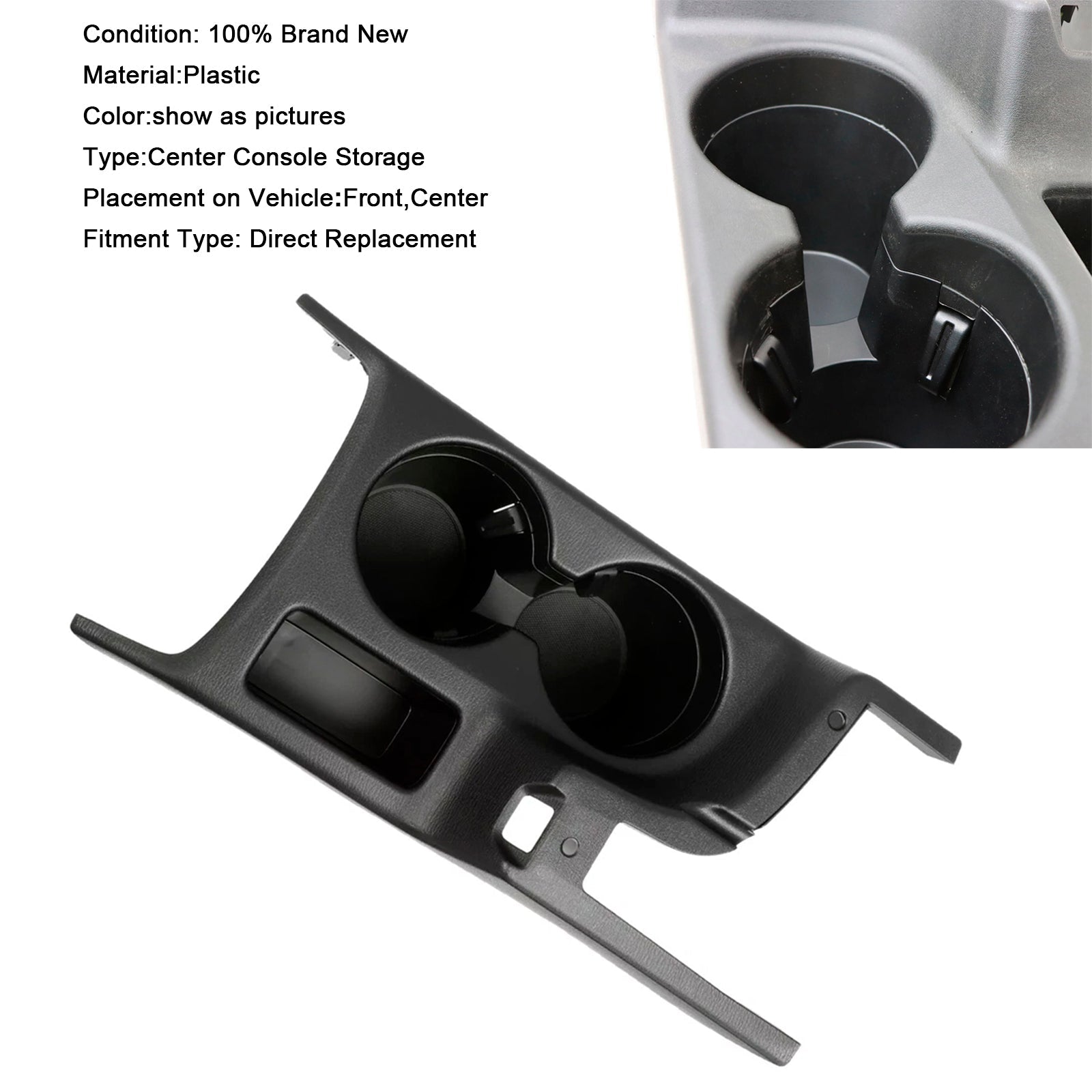 Portavasos de consola central negro para Mazda CX-5 2016 KA0G-64-630A-02