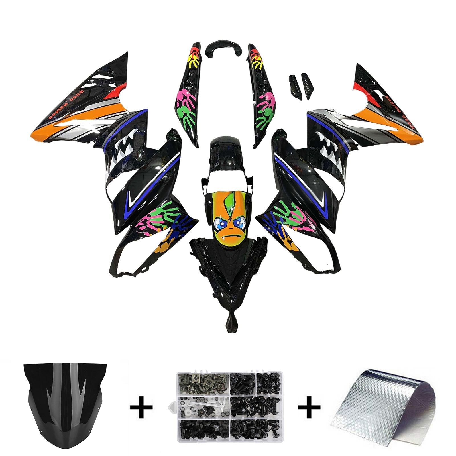 Kit di carenatura deficitato in plastica per Kawasaki Ninja 650 ER-6F EX650 2009-2011