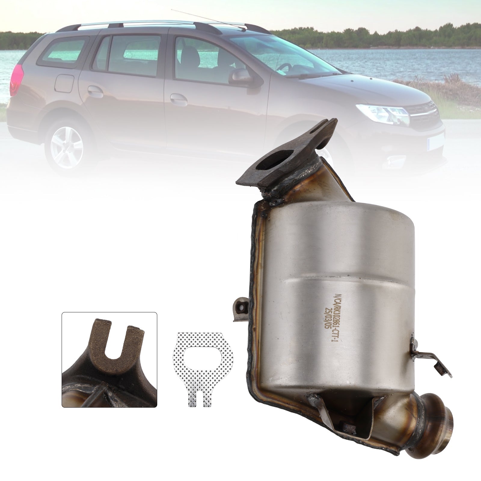 Catalizzatore 208A05482R Per Dacia Logan MCV II 1.0 SCe 75 Break 12.2016 54KW 73PS 998ccm