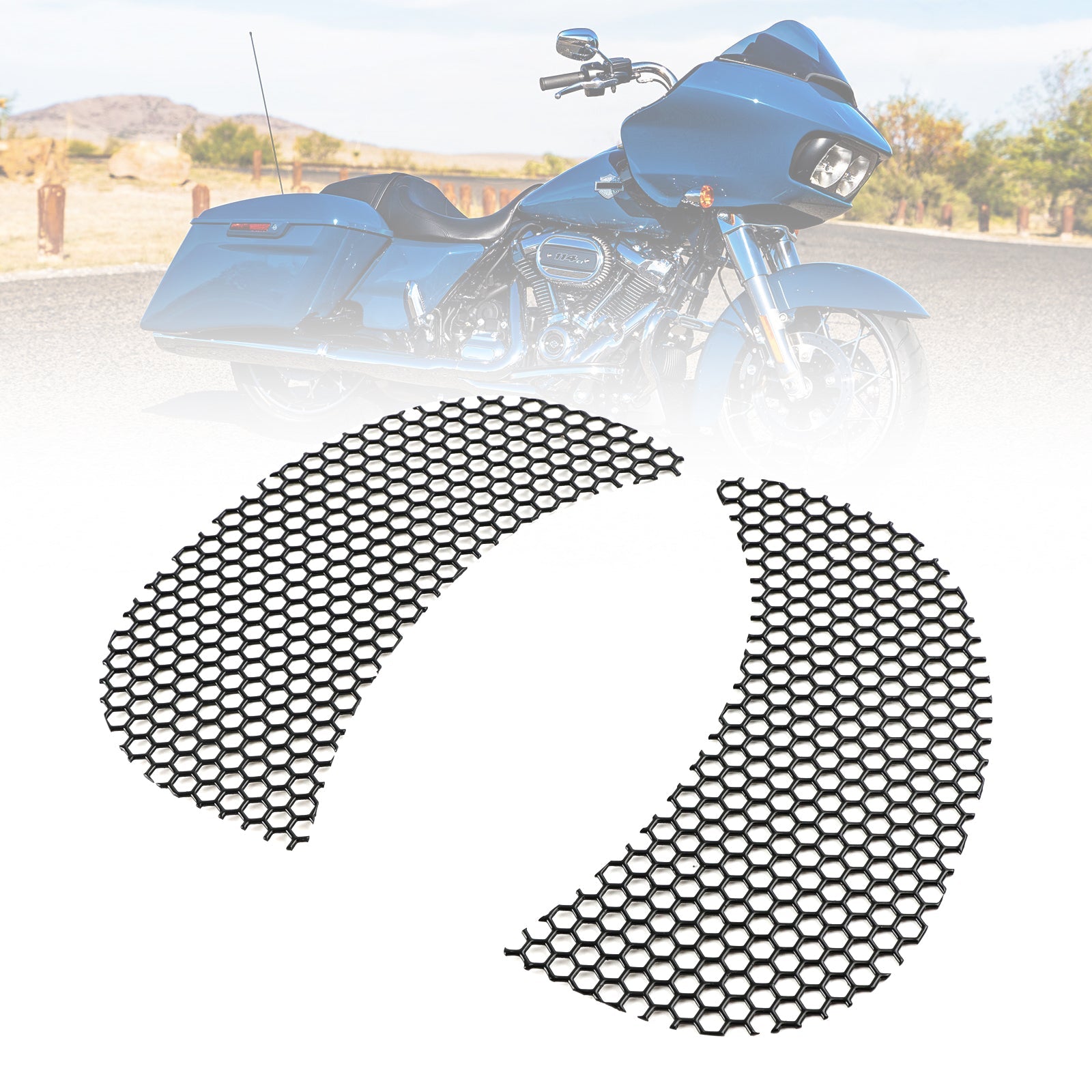 Grille d'aération latérale chromée compatible avec Road Glide FLTRX/XS FLTRU 15-21