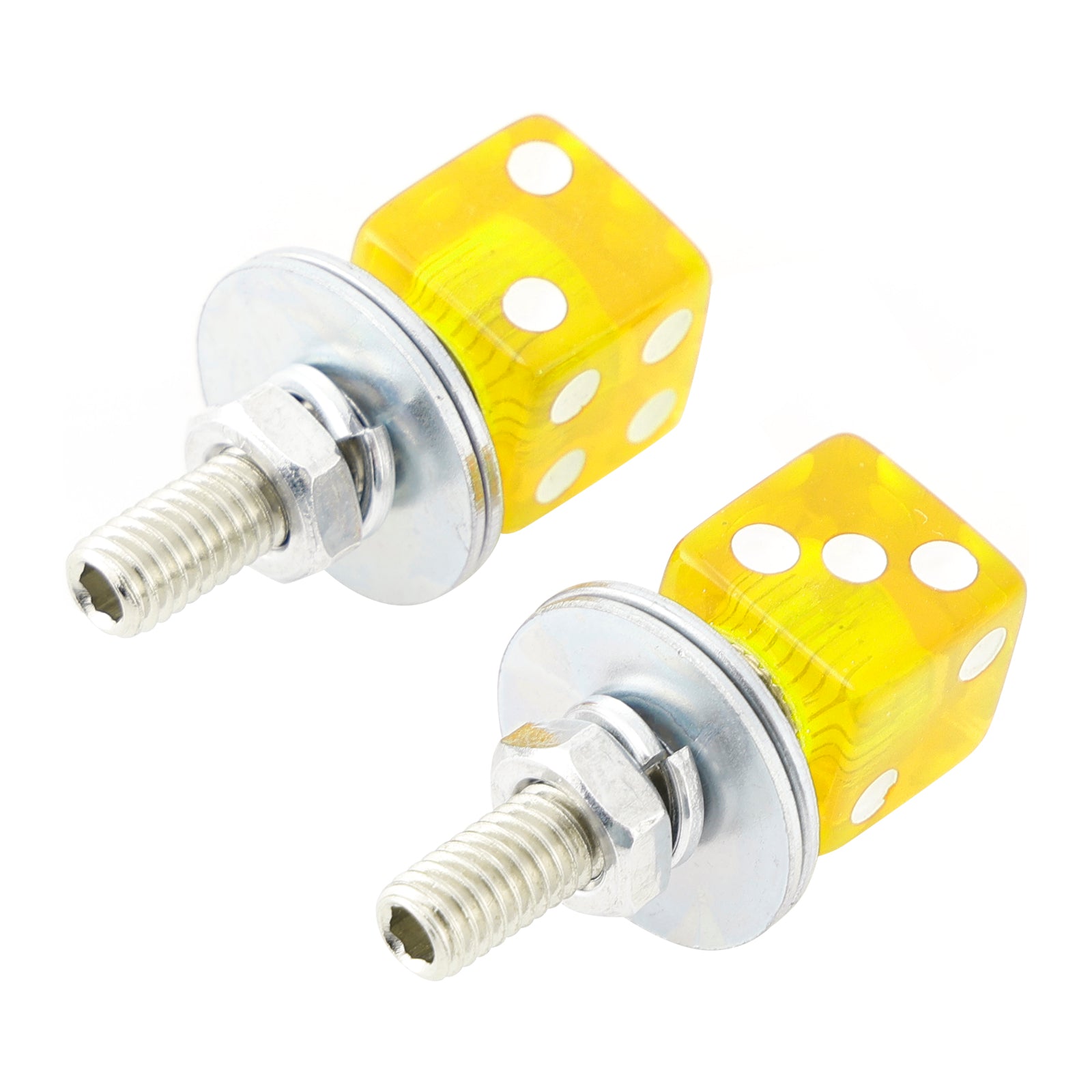 Tornillo de cabeza de plástico M6 para placa de matrícula, pernos, hardware amarillo (2 habitaciones)