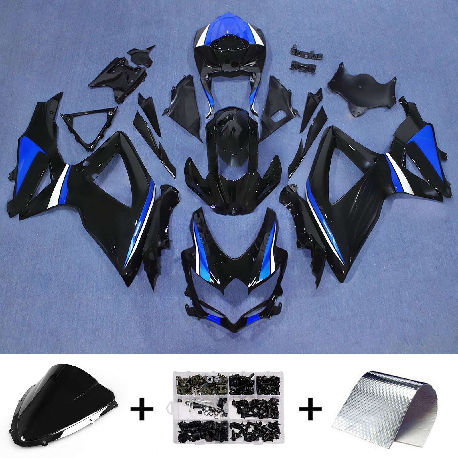 Komplet oklepa z vbrizgano ABS plastiko za Suzuki GSXR 600/750 2008-2010 K8
