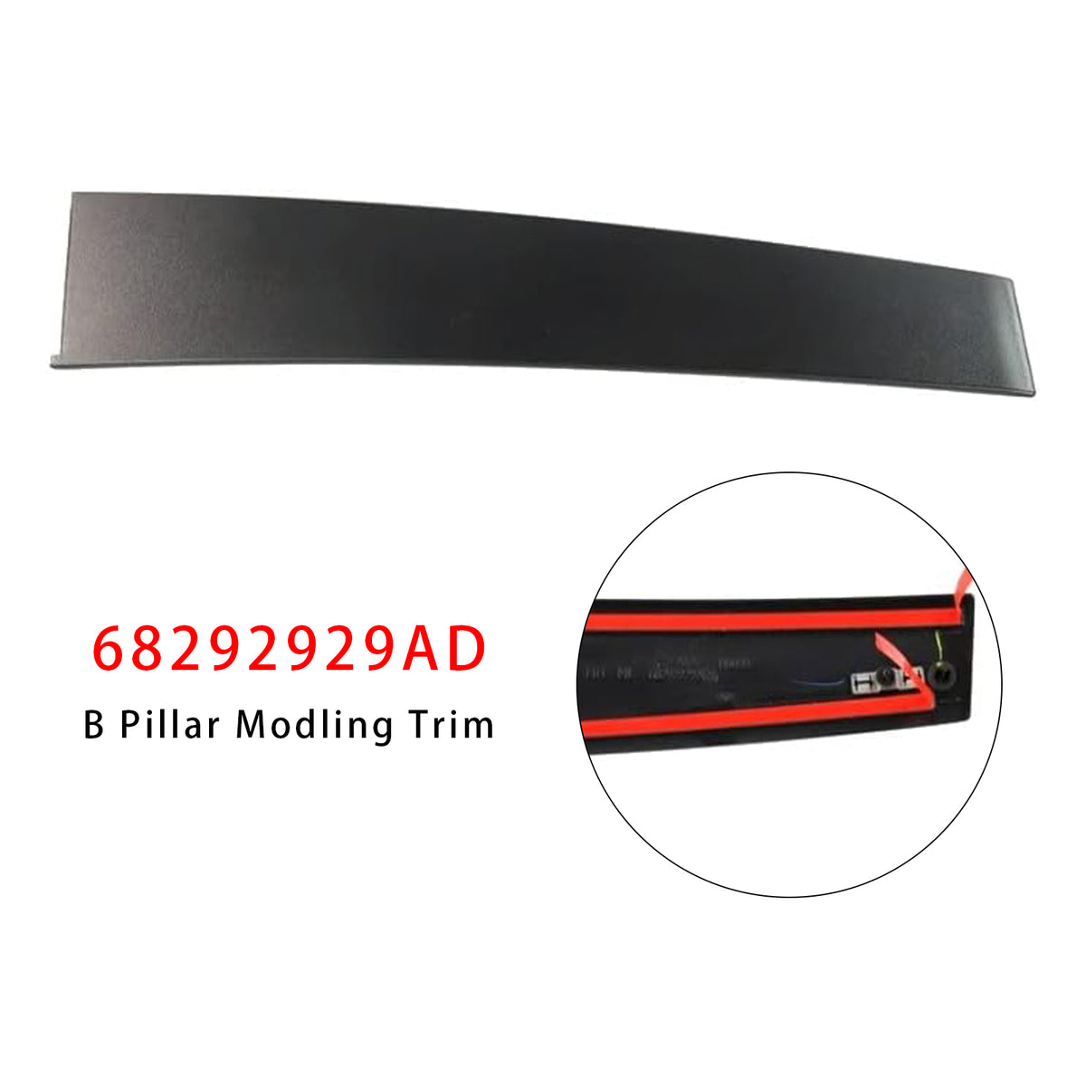 B Pillar Modling Trim Front Left 68292929AD Pour Dodge RAM 1500 2019-2026