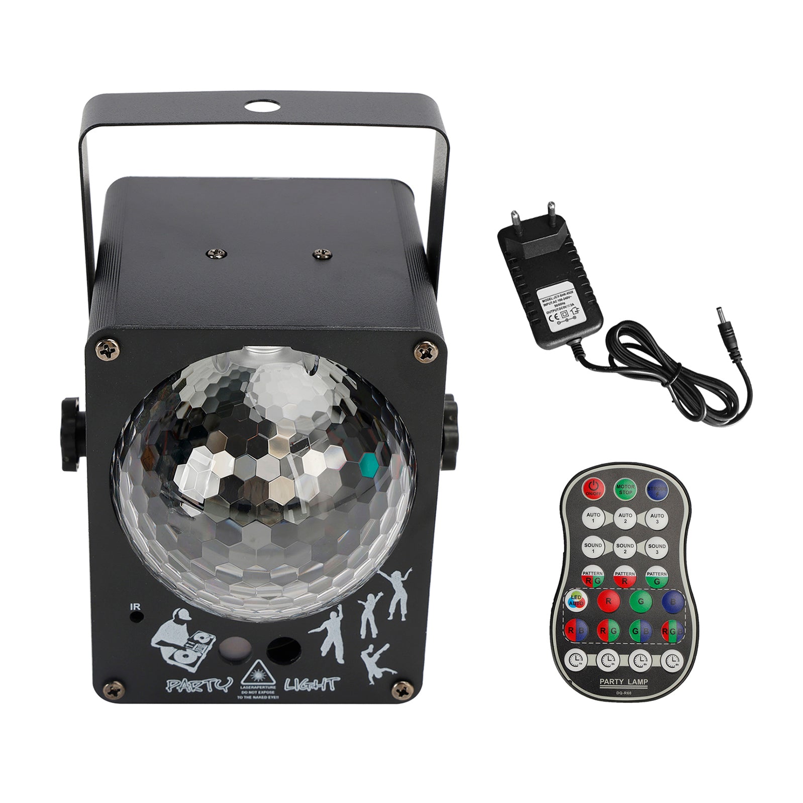 Lumière Laser LED RGB 60 Motifs Boule Magique Éclairage Scène DJ Disco Party
