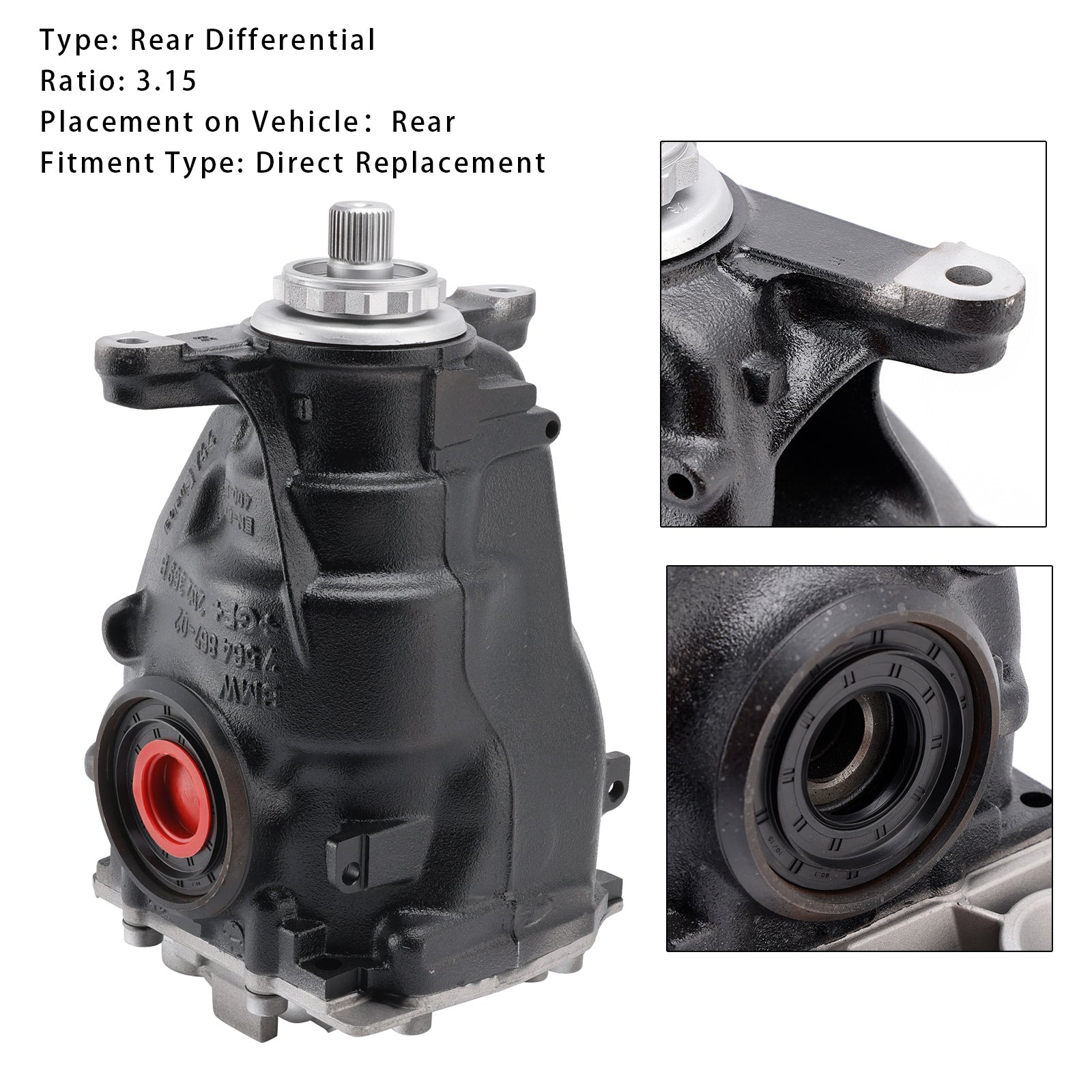 Achter differentieel 3.15 Rapport 33107636992 voor BMW X5 F15 2014-2018 X6