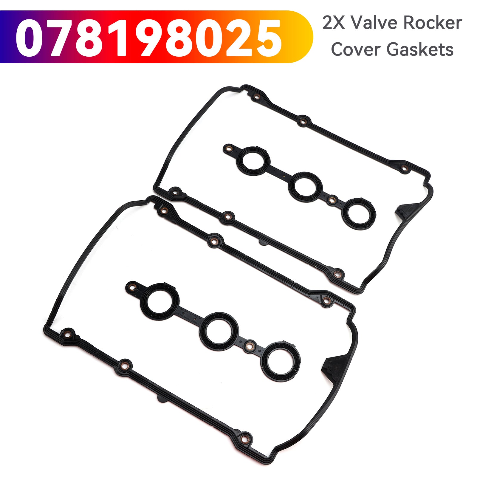 2X Valve Rocker Cover Gaskets pour VW Passat 2.8 2.7 2.4 Petrol 078198025