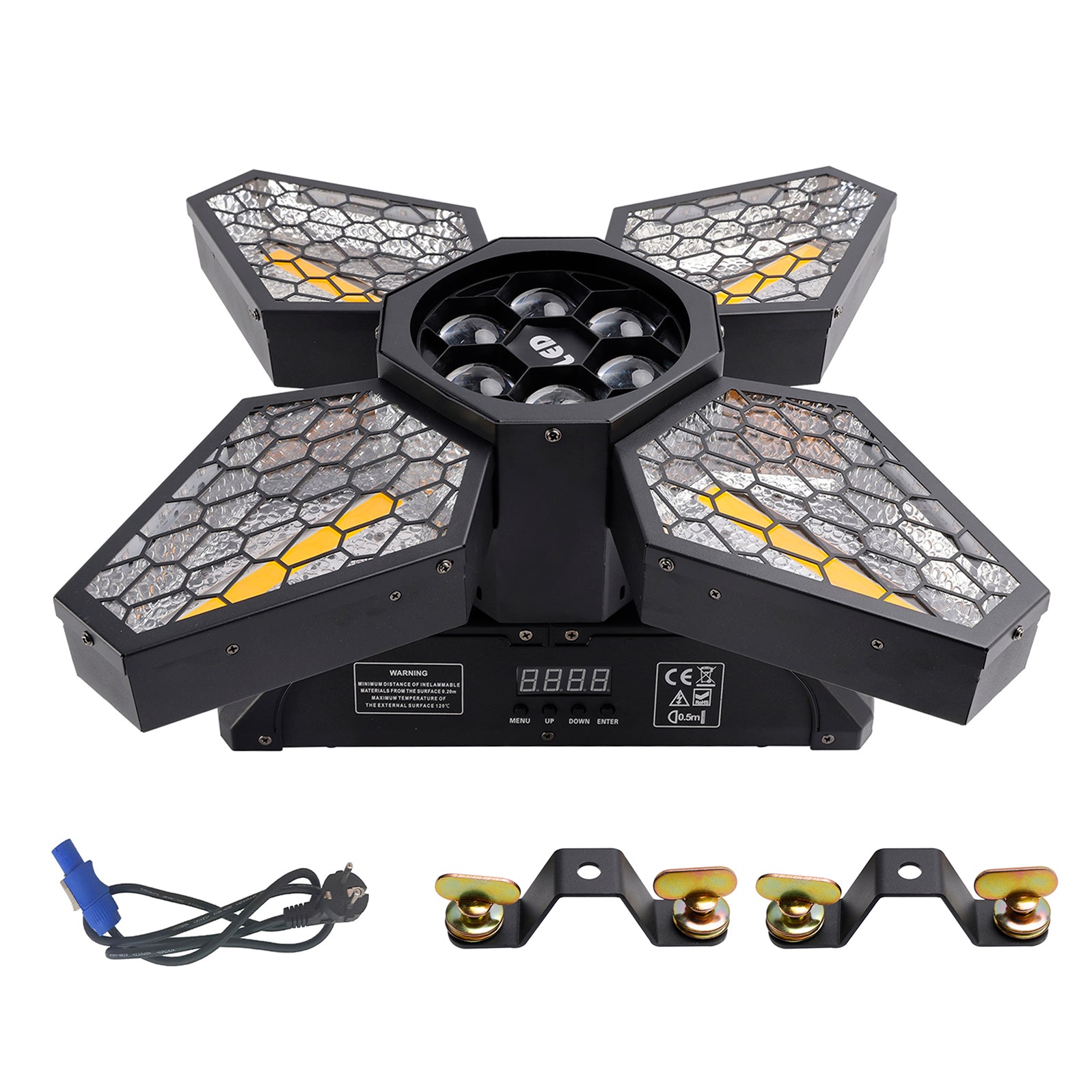 Projecteur Faisceau Zoom Abeille 4 Bras DMX Pour Scène Discothèque Bar Soirées