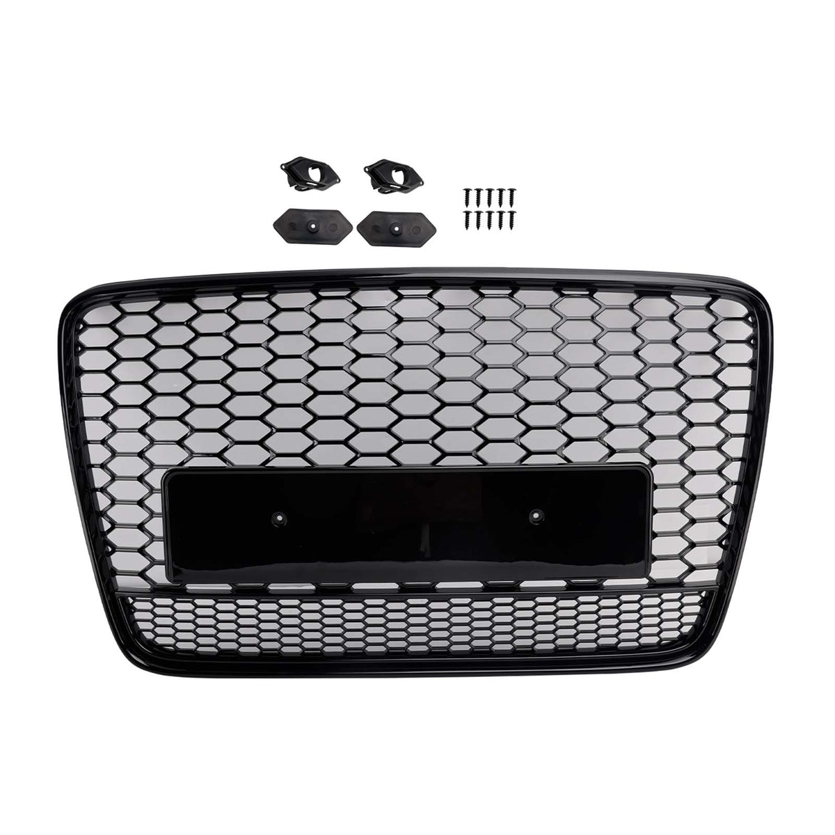 Gloss Black Front Bumper Radiator Vent Mesh Grill Grille Pour Audi Q7 2005-2015