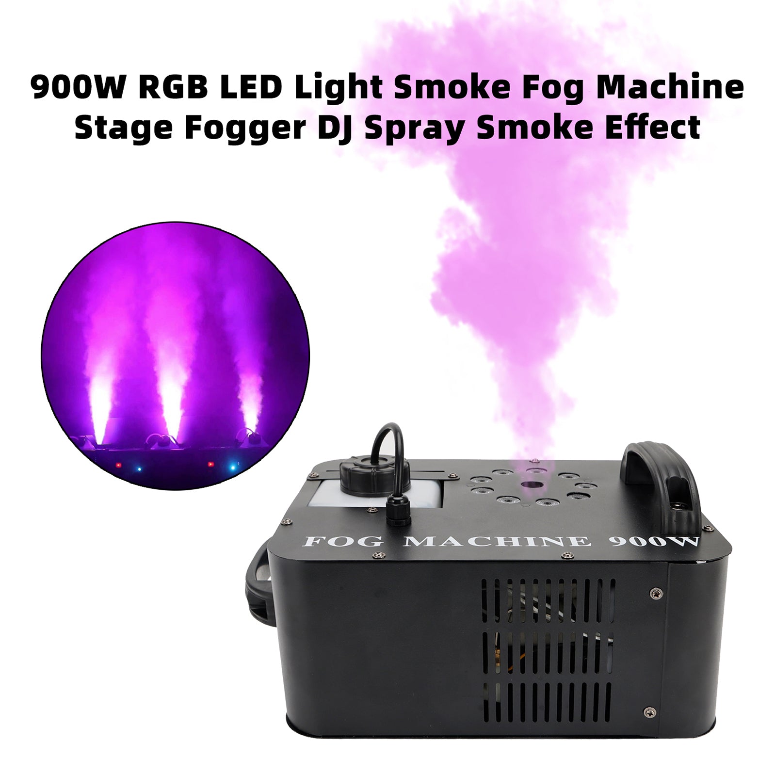 900W RGB LED Effet Fumée Brumisateur Étape Machine Brouillard Fumée Lumière