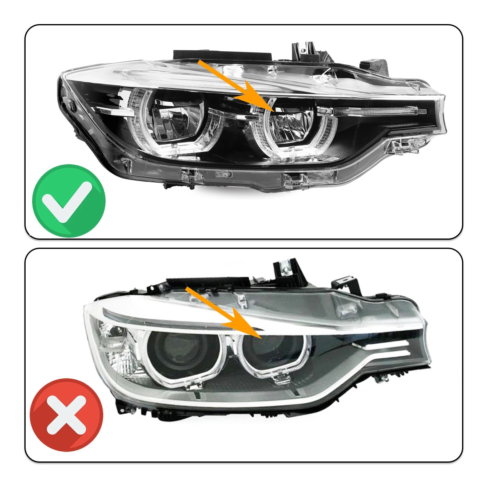 Phare LED Droit 63117419630 Pour BMW 3 Series F30 F31 2016-2019