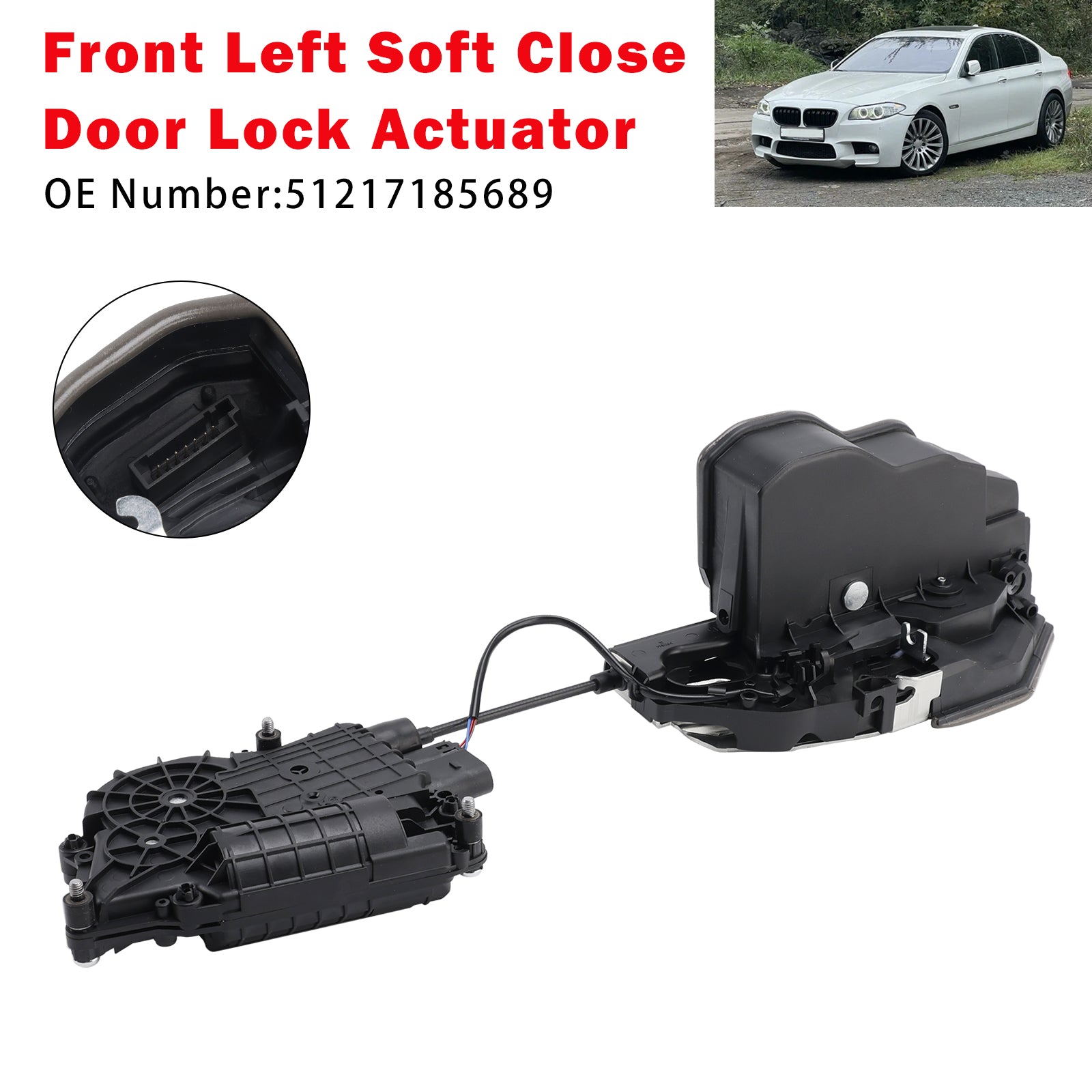 Front Left Soft Close Door Lock Actuator 51217185689 Pour BMW F10 F11 F01 F02