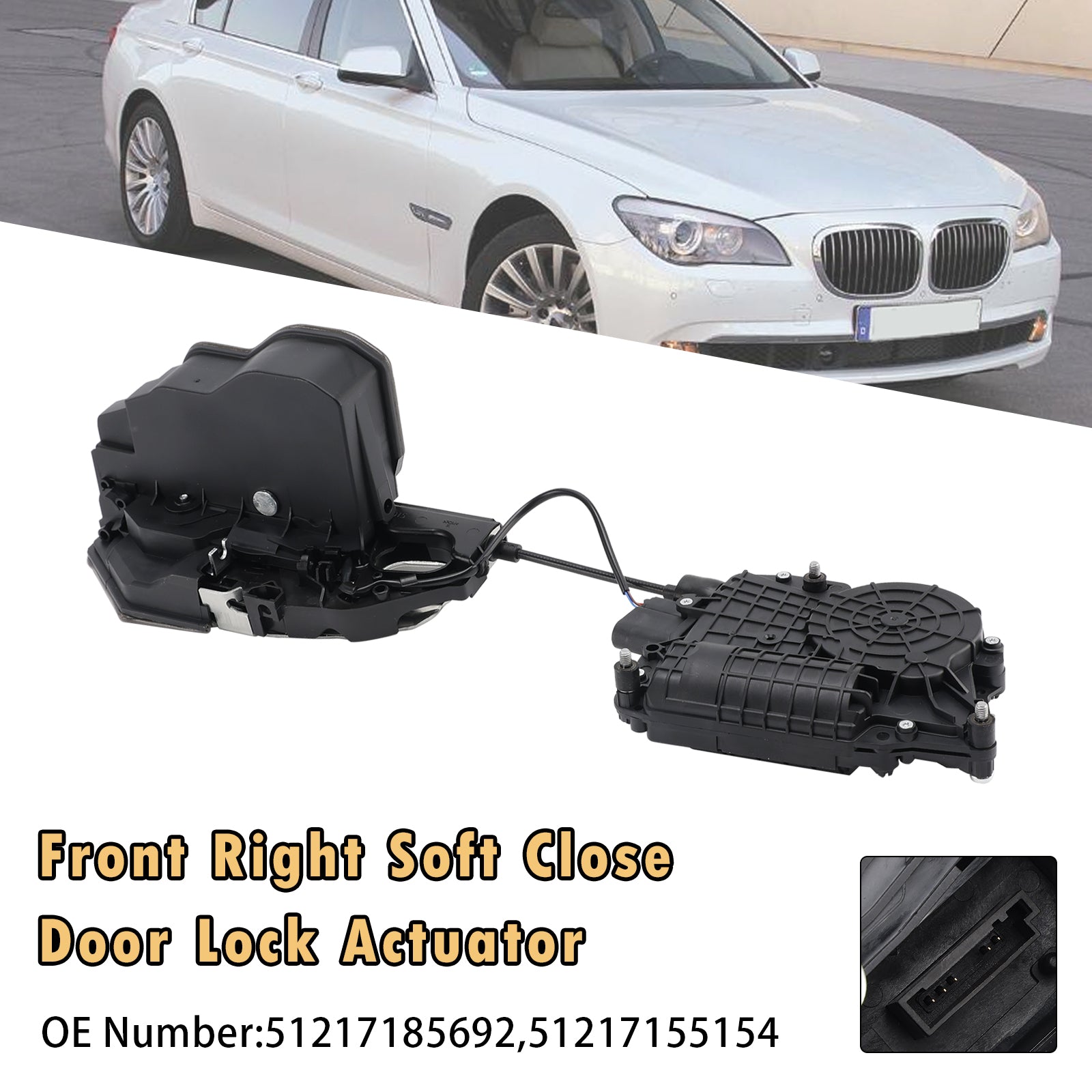 Front Right Soft Close Door Lock Actuator 51217185692 Pour BMW F10 F11 F01 F02
