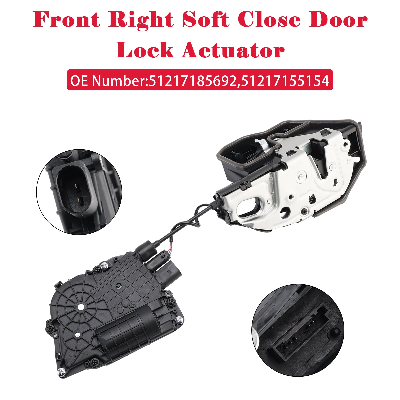 Front Right Soft Close Door Lock Actuator 51217185692 Pour BMW F10 F11 F01 F02