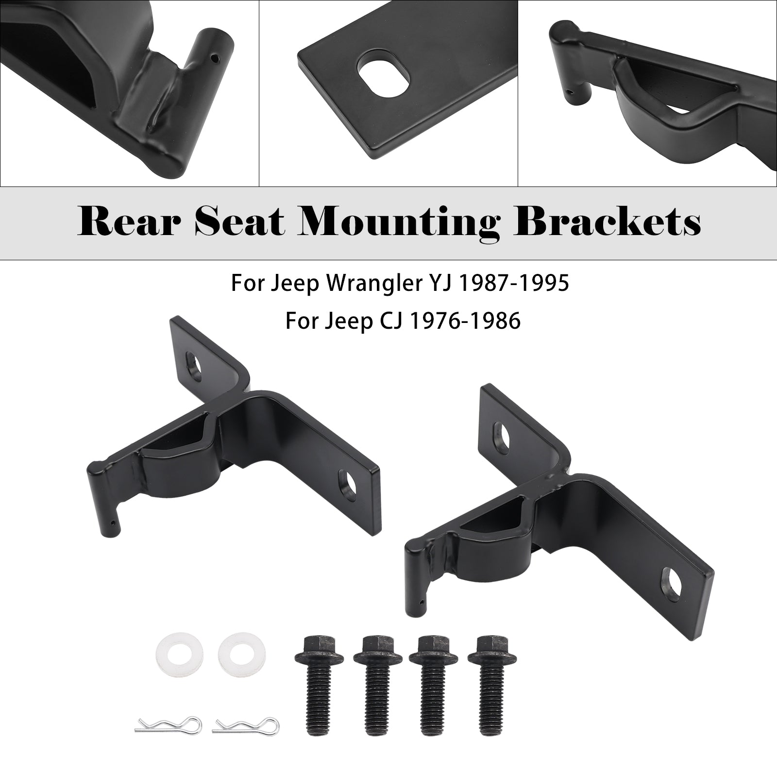 Rear Seat Mounting Brackets Fold/Tumble Pour Jeep Wrangler YJ 1987-1995 CJ 1976-1986