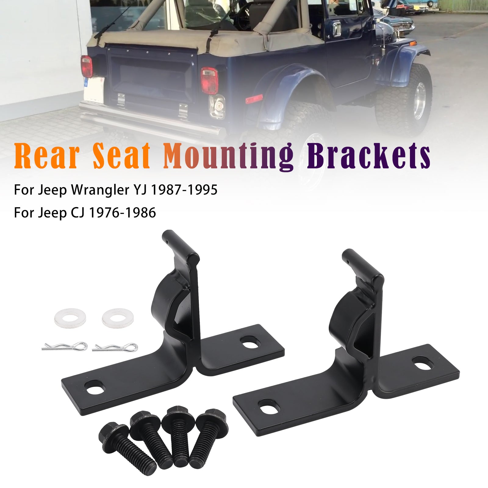 Rear Seat Mounting Brackets Fold/Tumble Pour Jeep Wrangler YJ 1987-1995 CJ 1976-1986