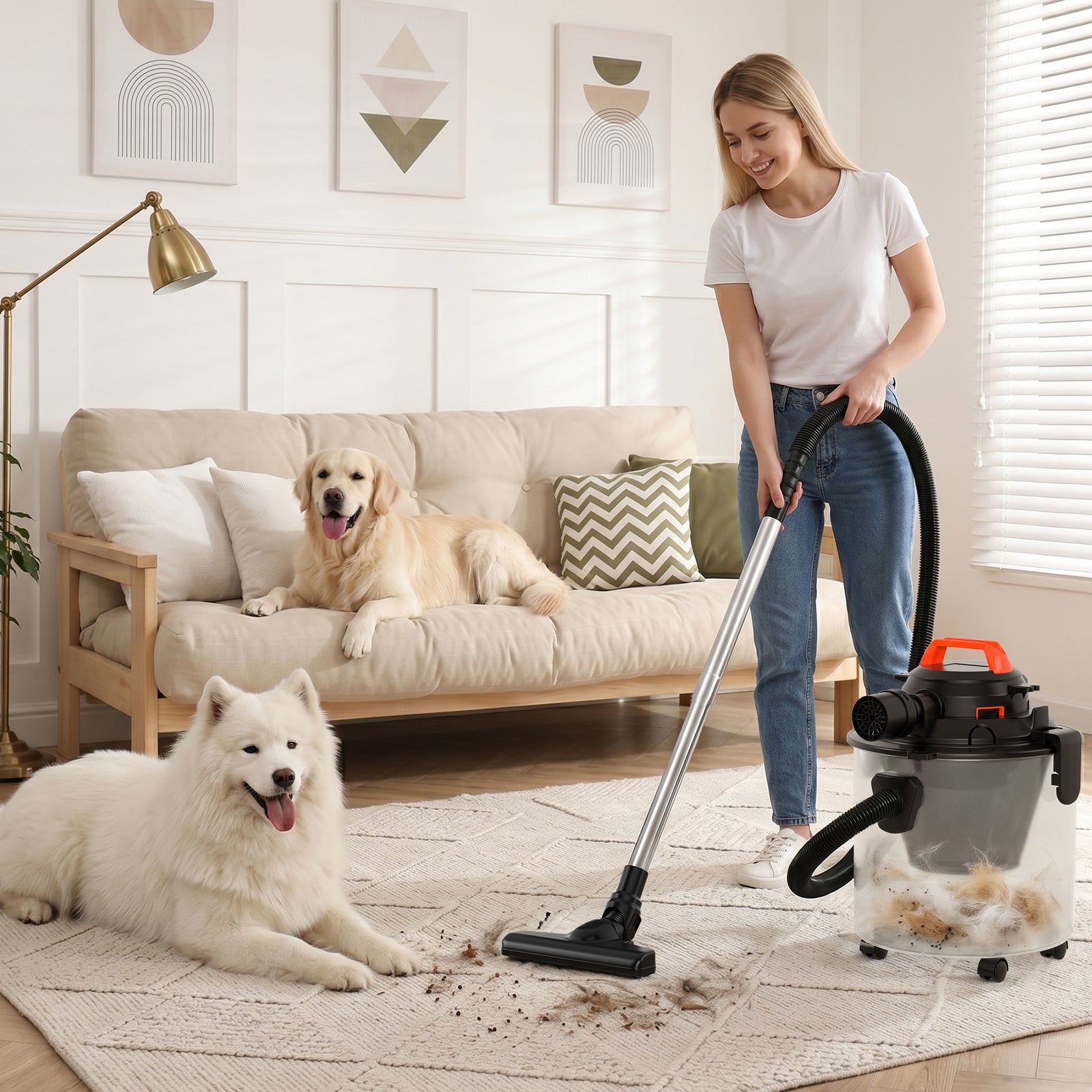 Aspirateur atelier 3-en-1 sec/humide/soufflant 6